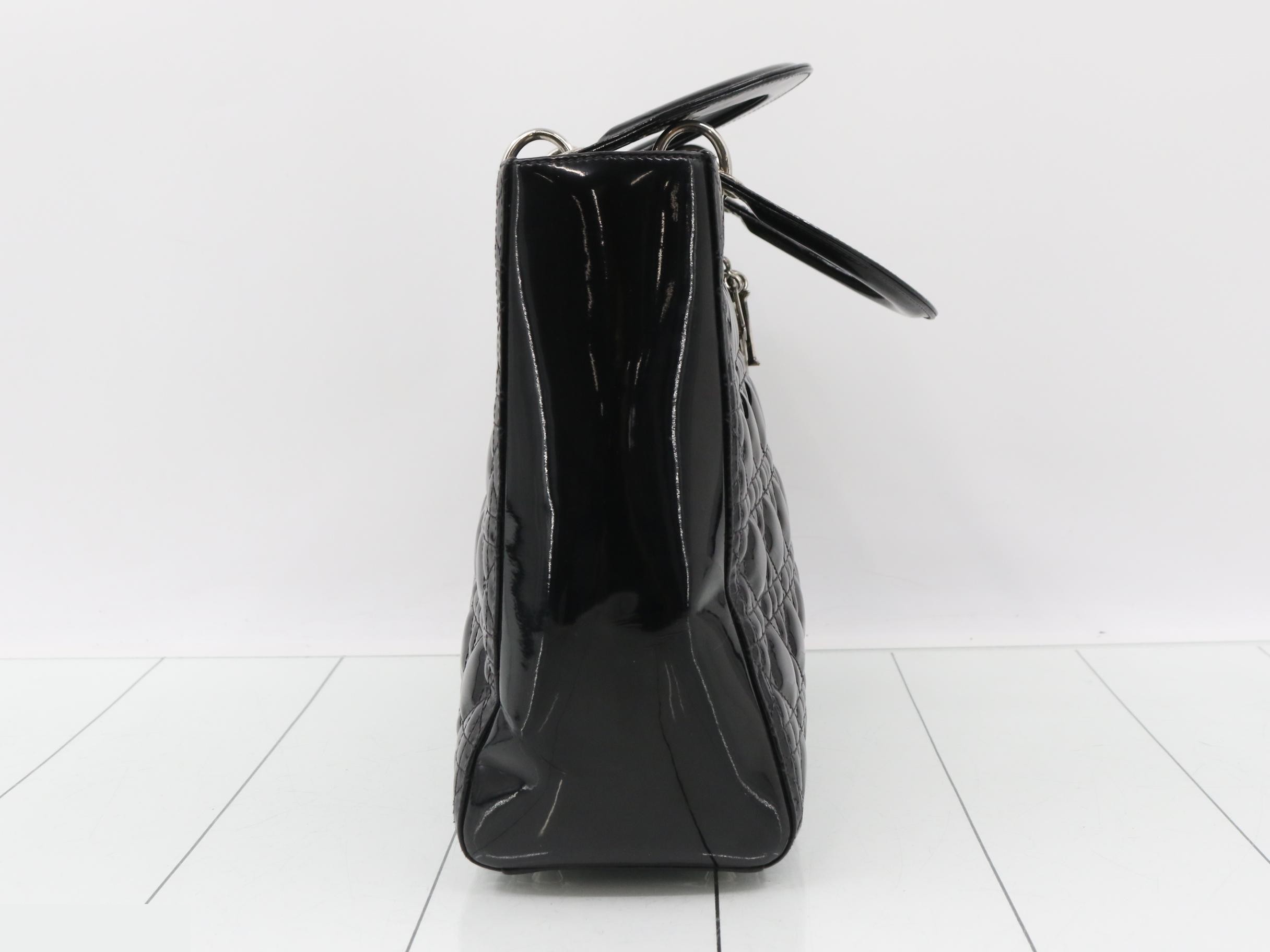 Lady Dior Cannage Black Shoulder Handbag — view 4