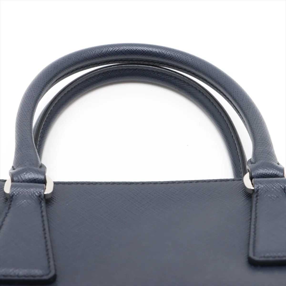 Saffiano Luxe Galleria Leather 2WAY Handbag Navy 1BA896 Bearer Guarantee — view 6