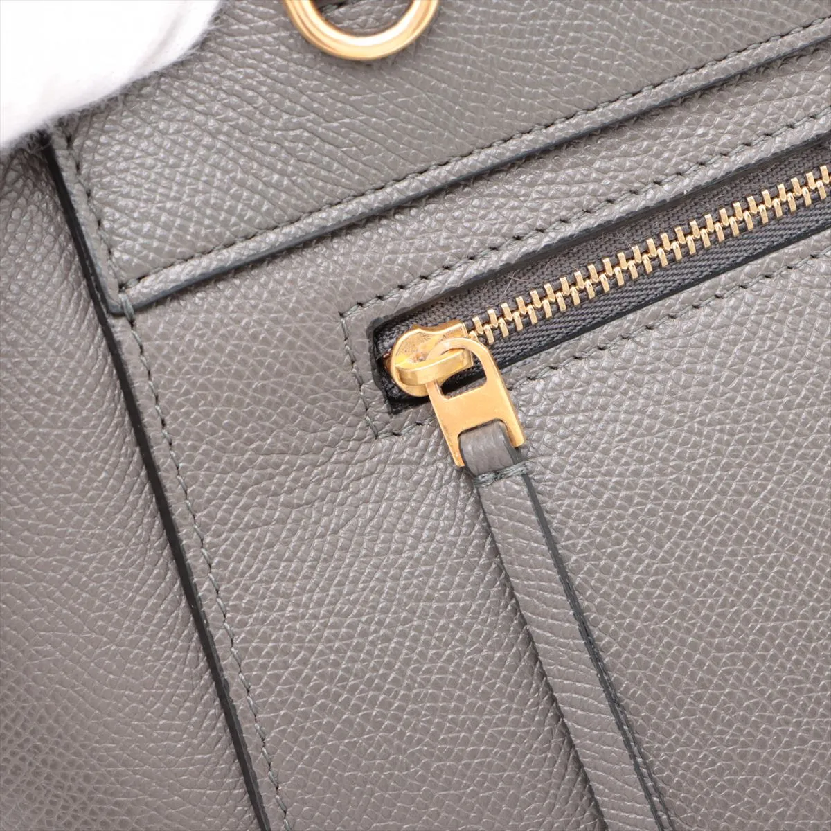 Belt Bag Micro Leather 2WAY Handbag Gray — view 14