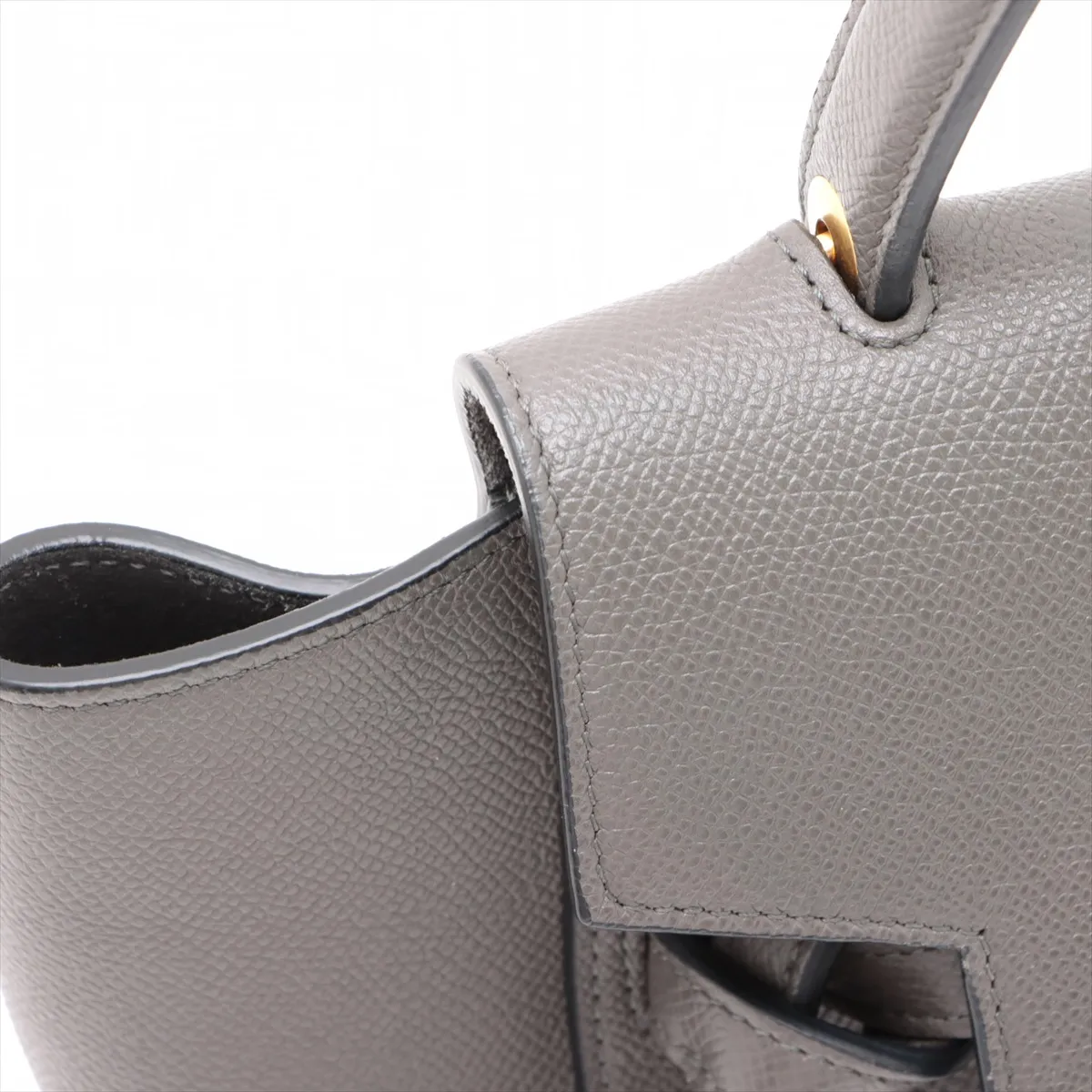 Belt Bag Micro Leather 2WAY Handbag Gray — view 15