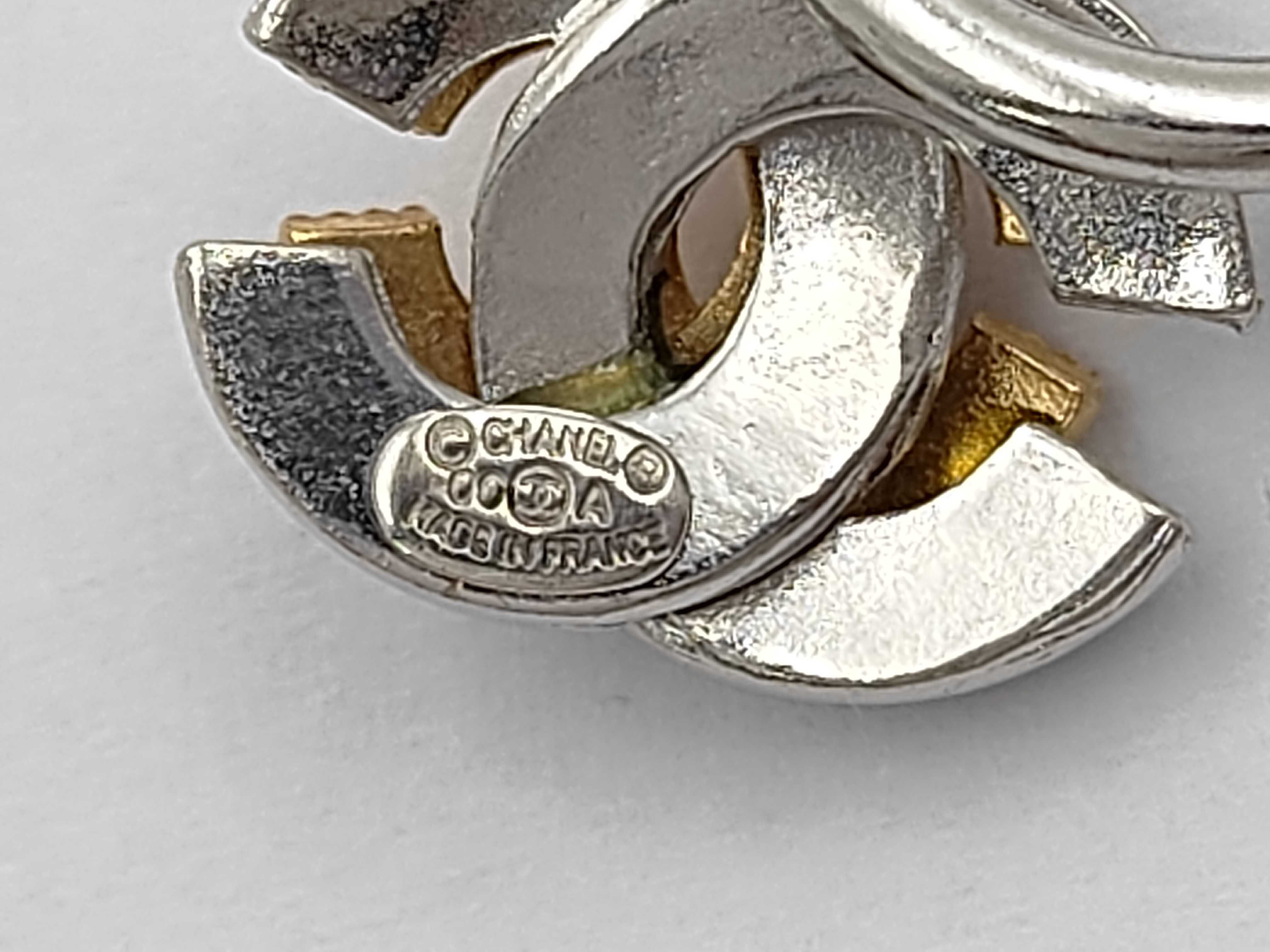Hoop Earrings, Double Coco Mark, Silver x Gold, 00A, Bracelet/Bangle — view 5