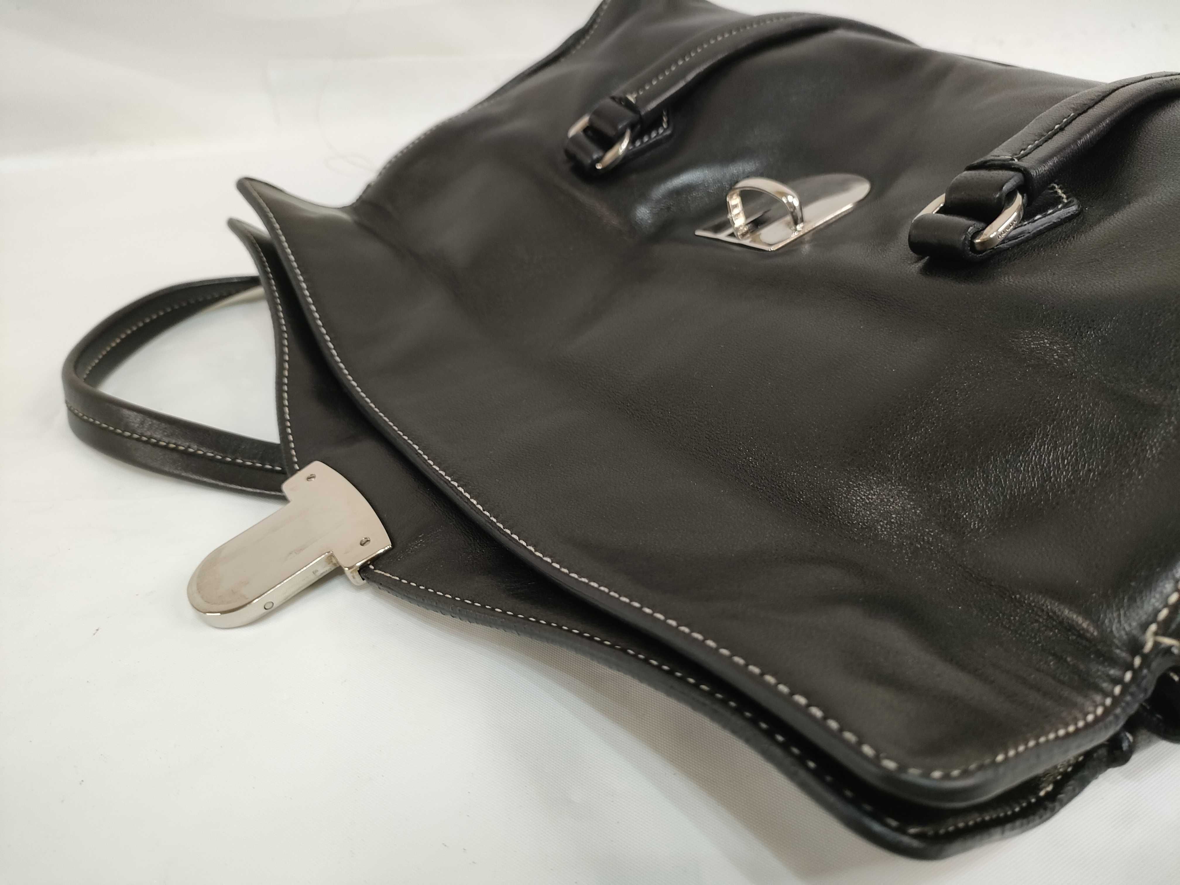 Tote Bag, Leather, Side Logo Plate, Handbag — view 11