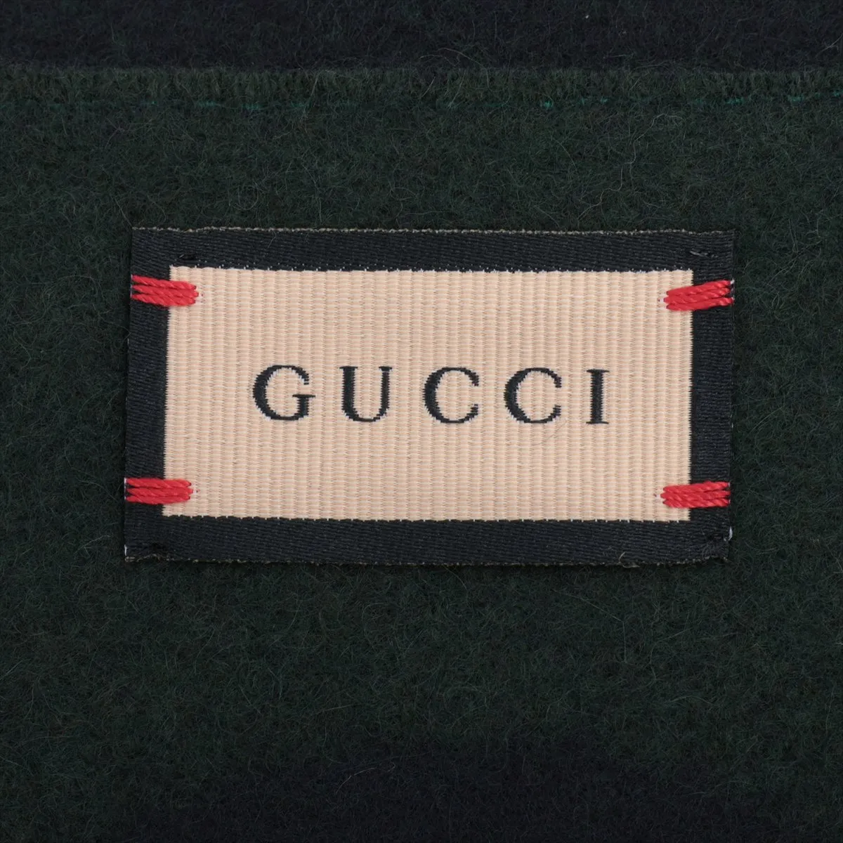 674275 GG Scarf, Cashmere, Green, Some wear and pilling. — view 3