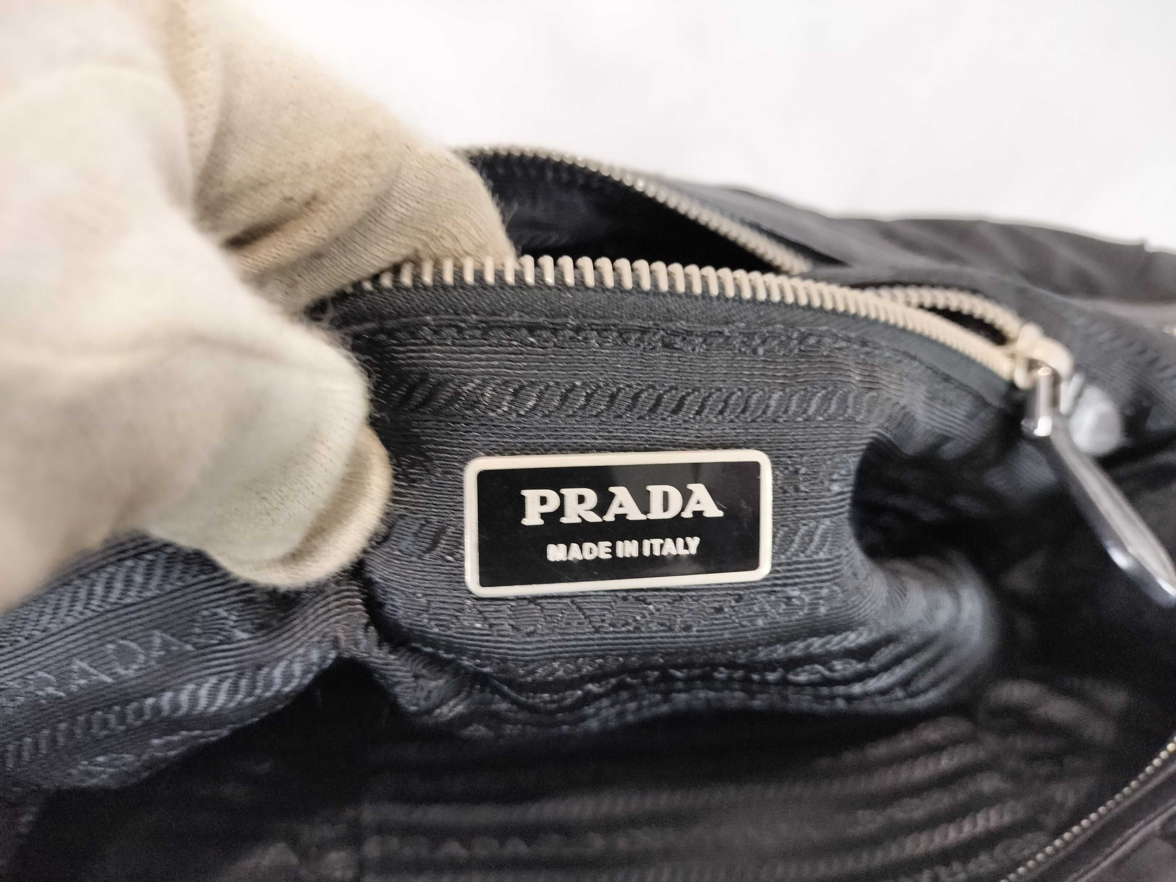 Nylon Prada Quilted Nylon Leather Tote Bag Shoulder Bag — view 12