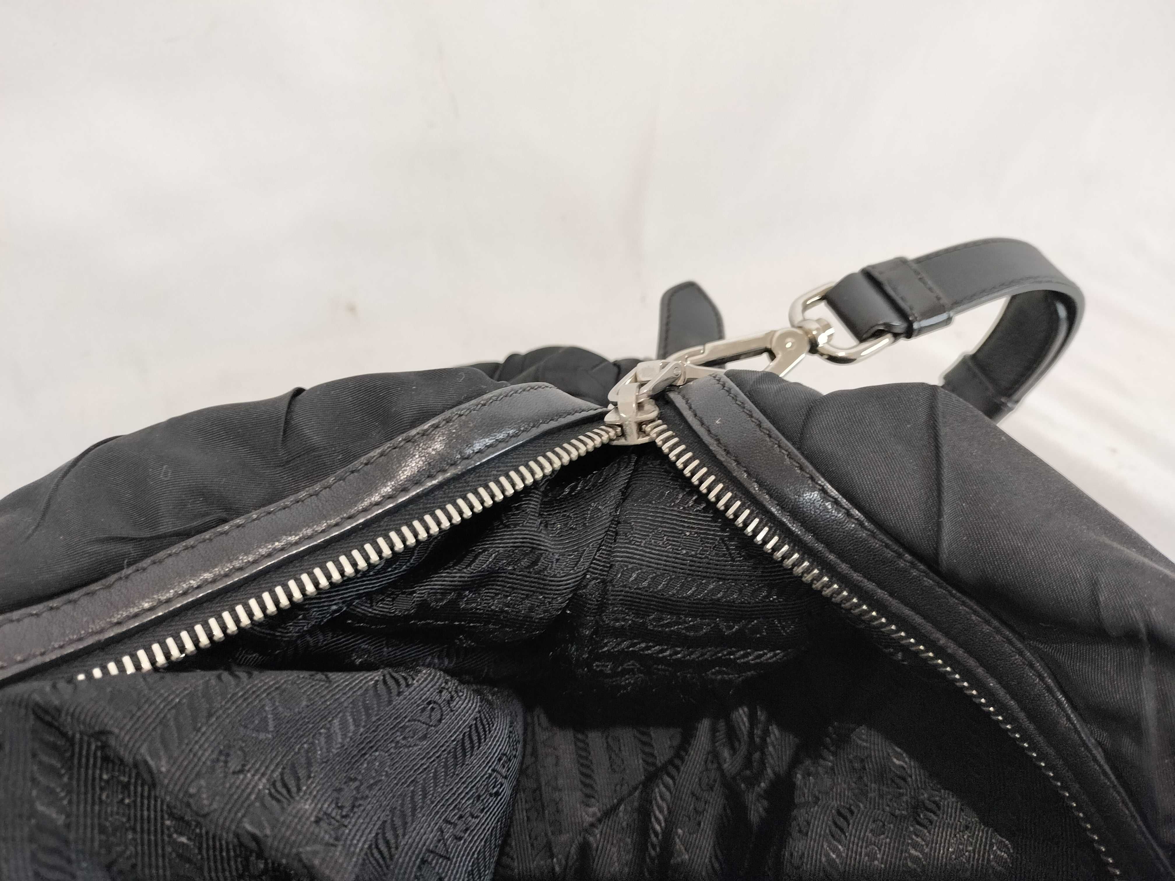 Nylon Prada Quilted Nylon Leather Tote Bag Shoulder Bag — view 13
