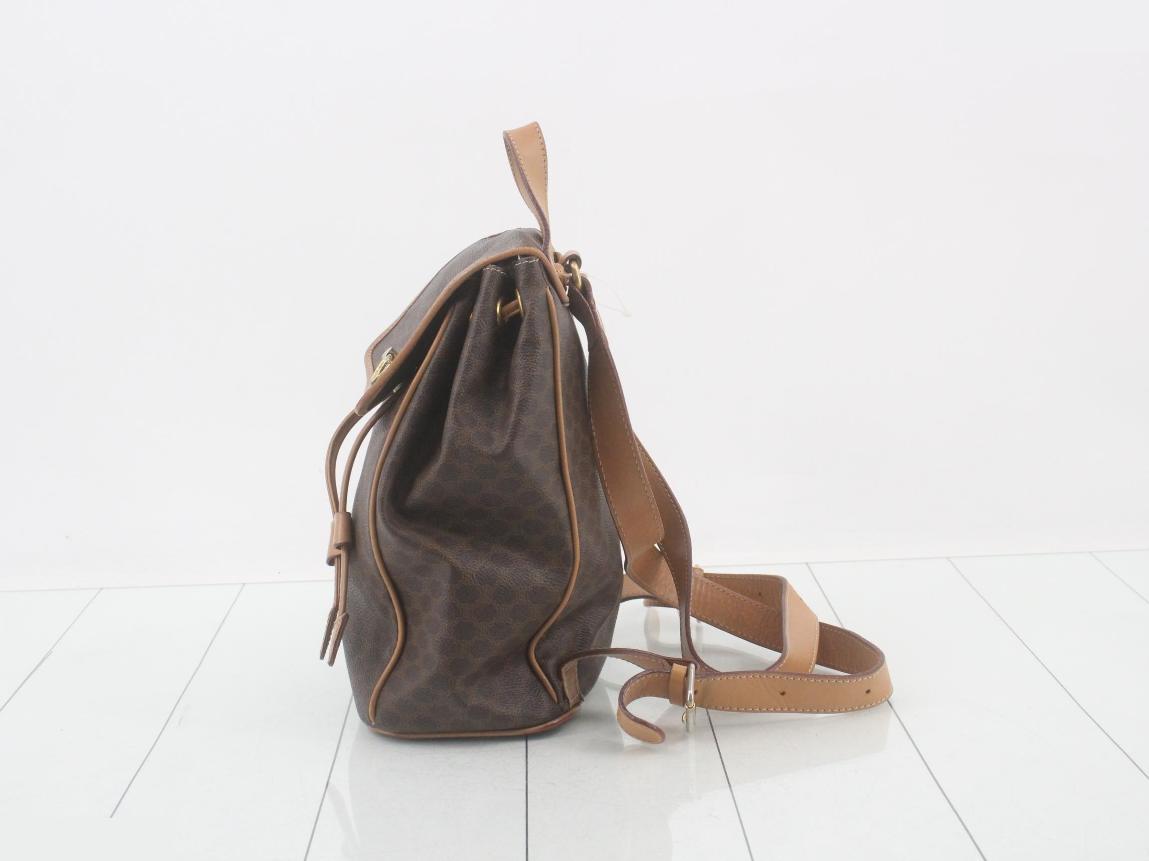 Macadam Gancini hardware PVC/leather backpack — view 3