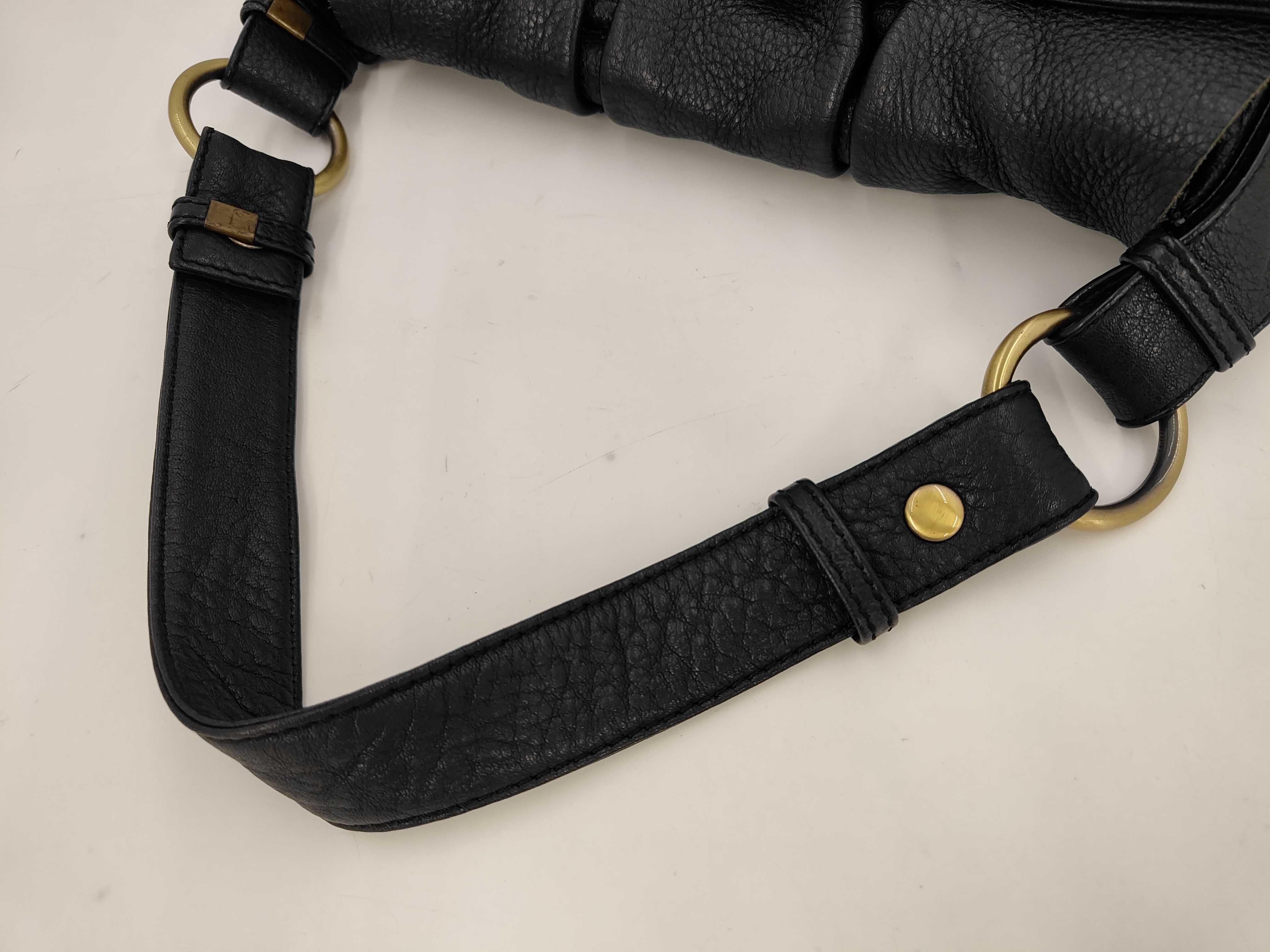 shoulder bag, leather, black. — view 4