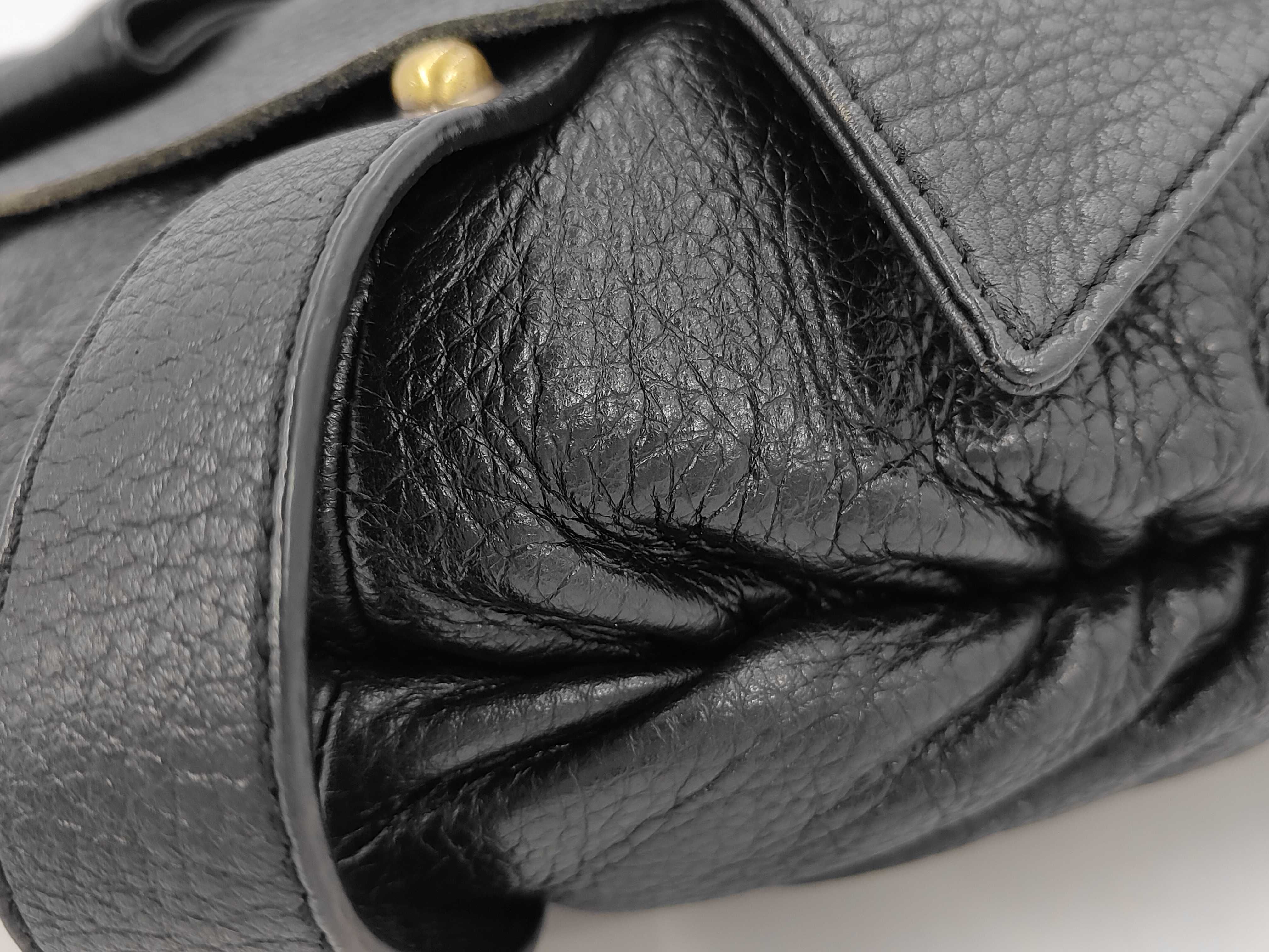 shoulder bag, leather, black. — view 6