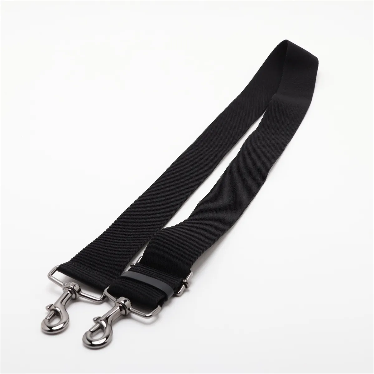 V-logo Leather Shoulder Bag, Blue x Black — view 5