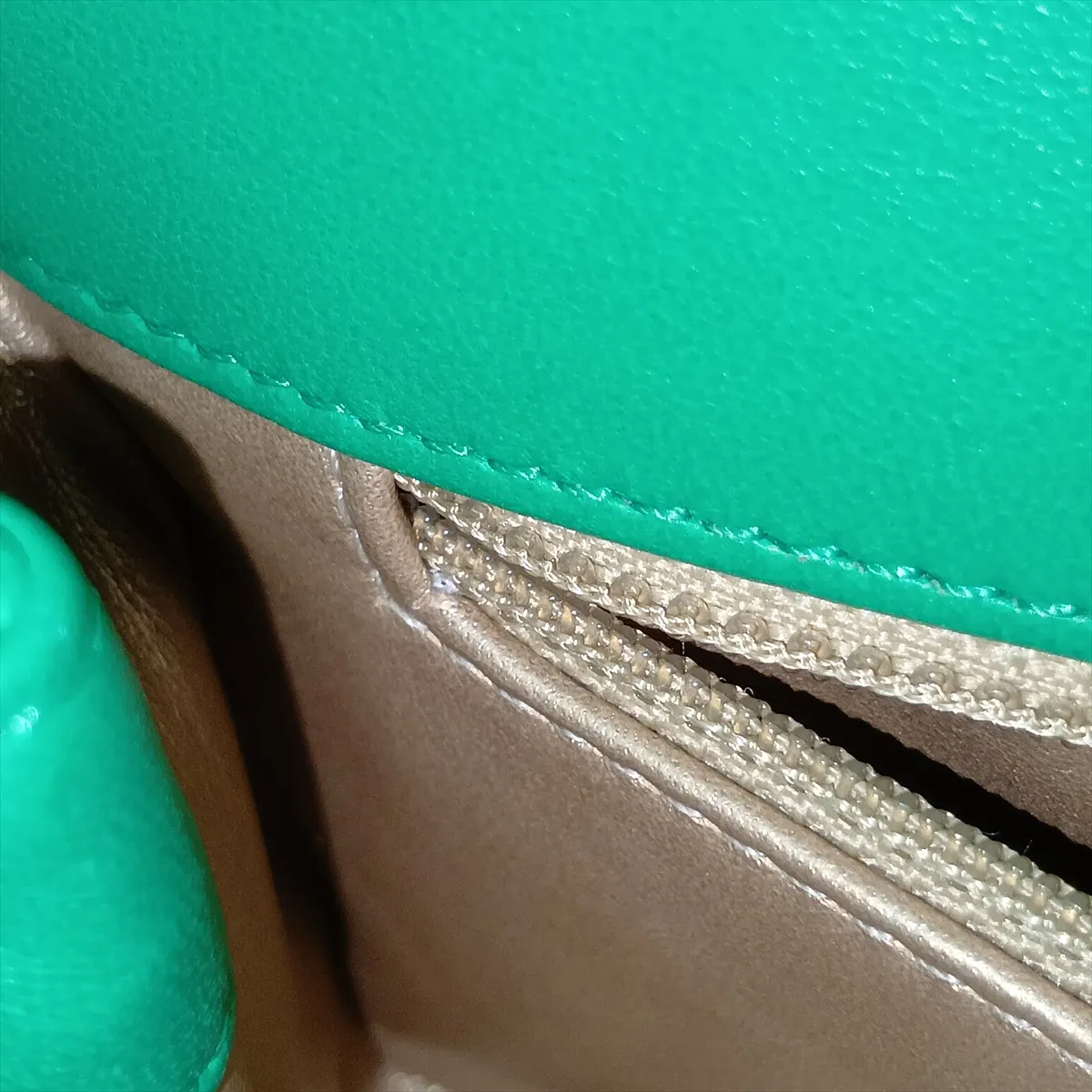 Matelassé Lambskin 2-Way Handbag, Green with Gold Hardware, 29970282, Serial Number 29 — view 14