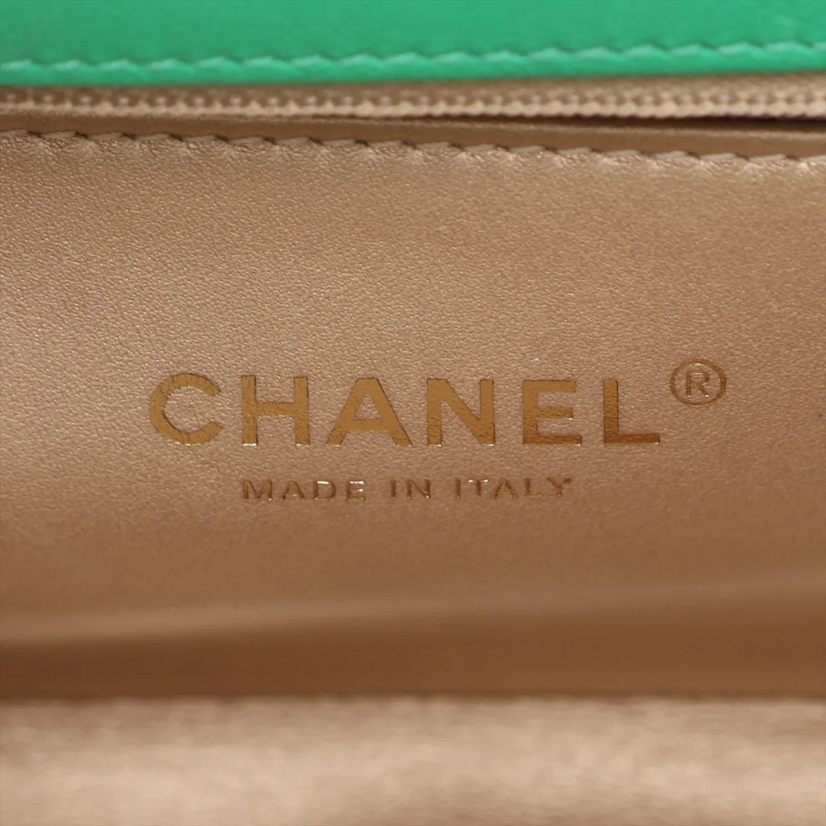 Matelassé Lambskin 2-Way Handbag, Green with Gold Hardware, 29970282, Serial Number 29 — view 8