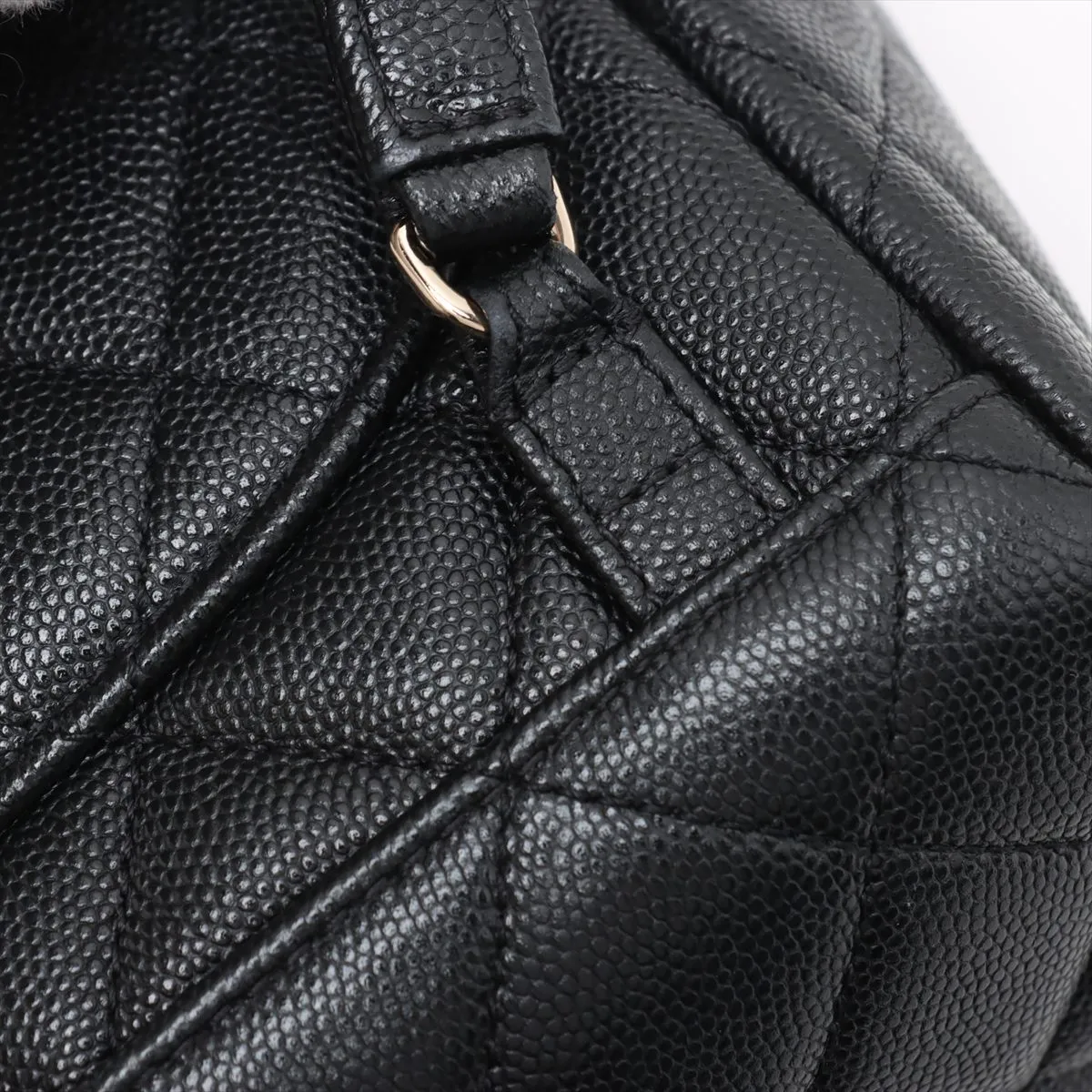 [Individually wrapped] Chanel Matelasse caviar skin chain backpack black gold hardware NN380549 random plate — view 11