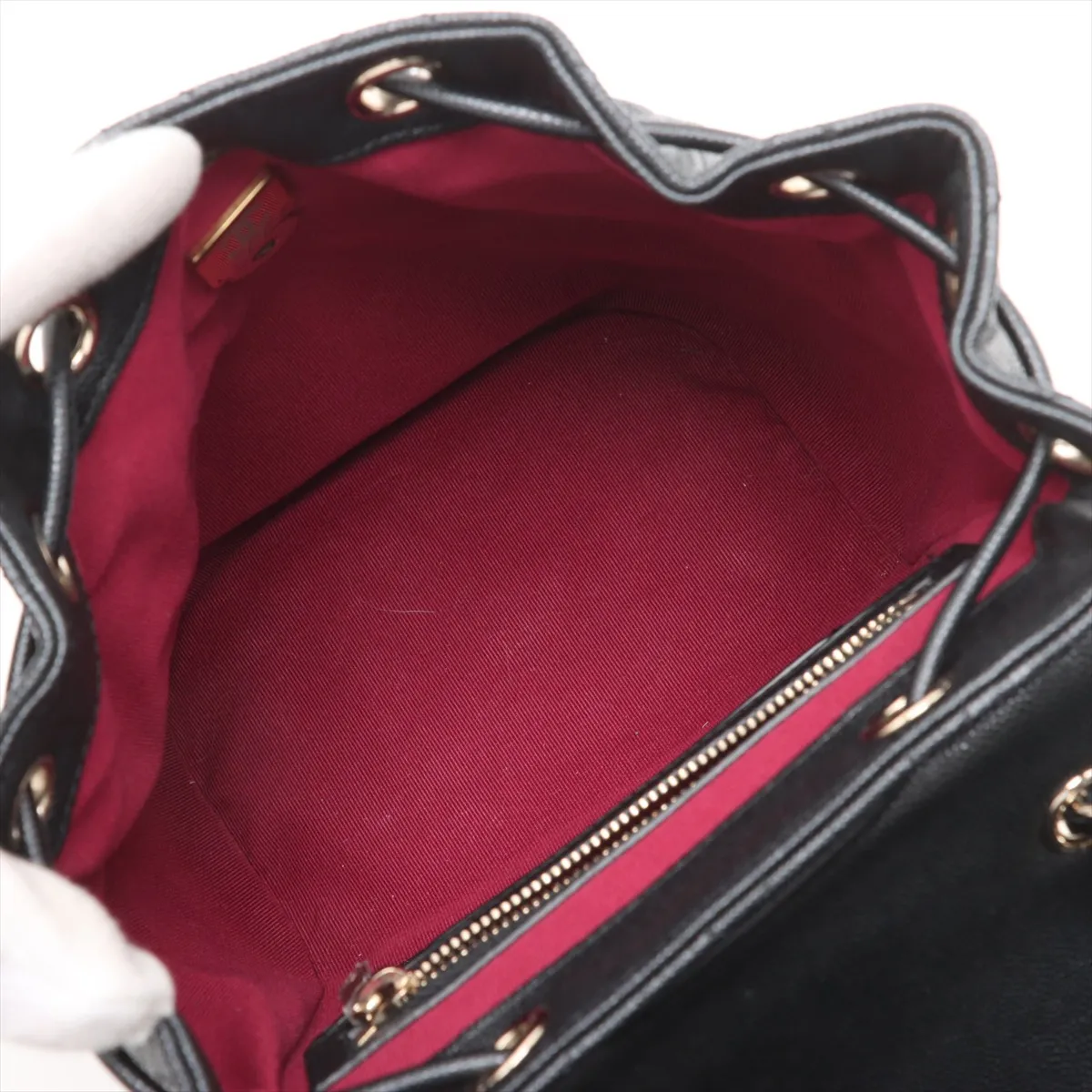 [Individually wrapped] Chanel Matelasse caviar skin chain backpack black gold hardware NN380549 random plate — view 7