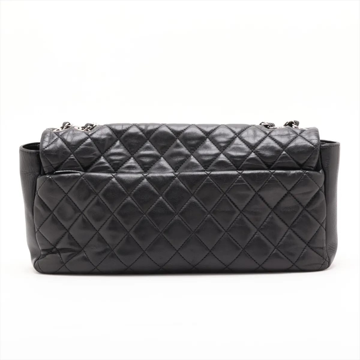 Matelassé Lambskin Chain Shoulder Bag, Black with Silver Hardware, Item No. 13641194 (Serial No. 13) — view 2