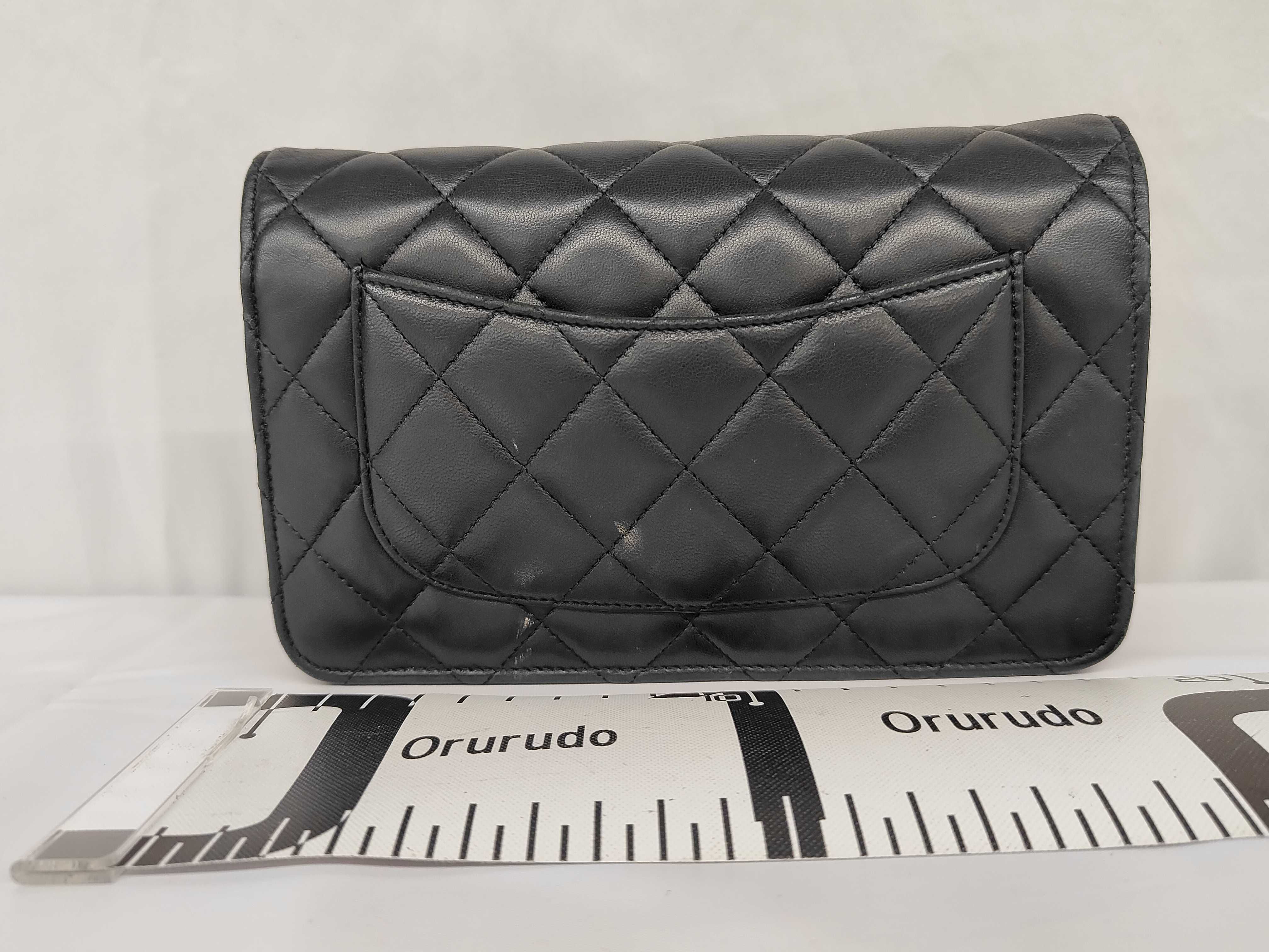 Matelassé Chain Wallet, Black Calfskin, G3J22X0C Shoulder Bag — view 2