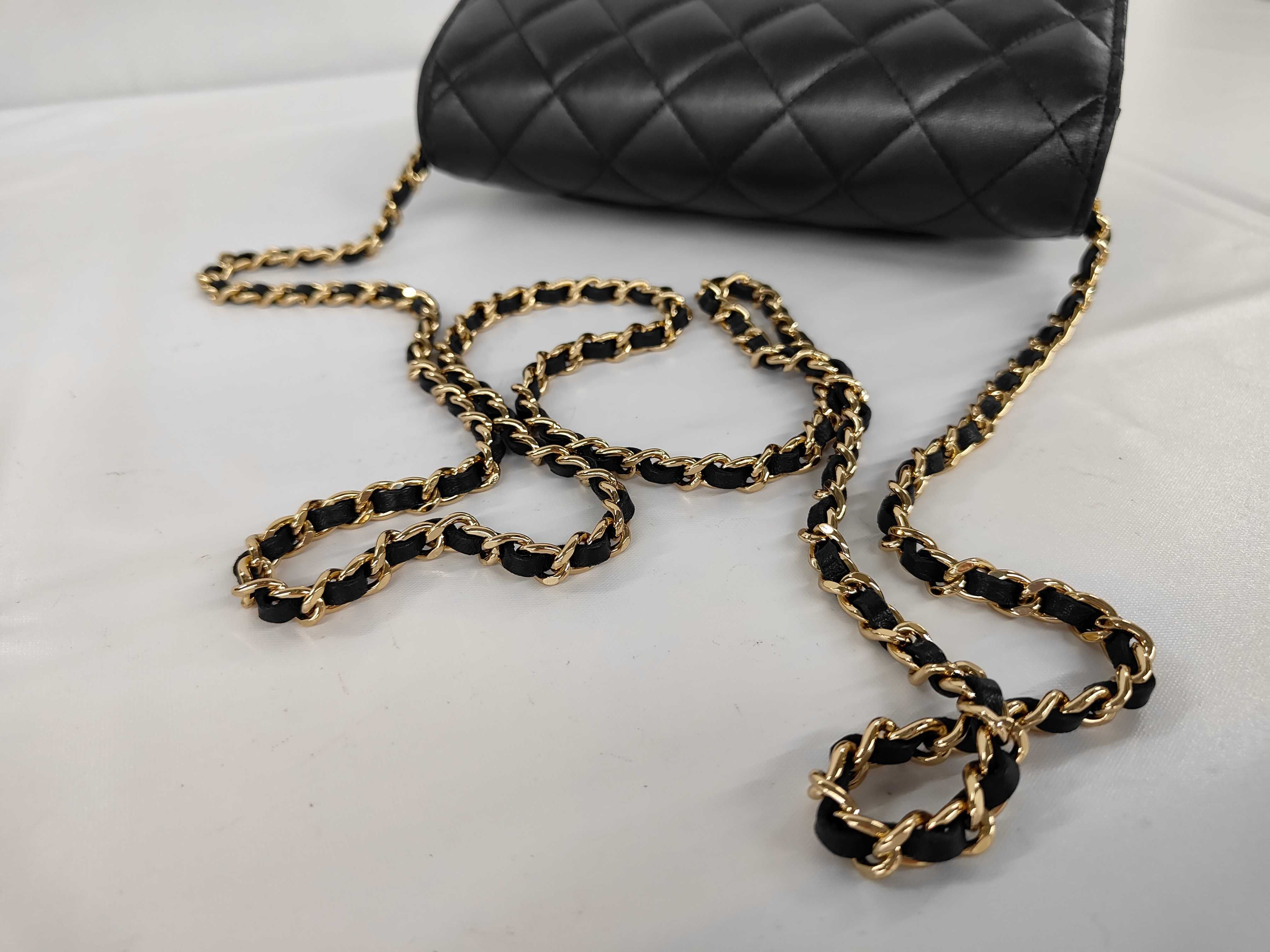 Matelassé Chain Wallet, Black Calfskin, G3J22X0C Shoulder Bag — view 3