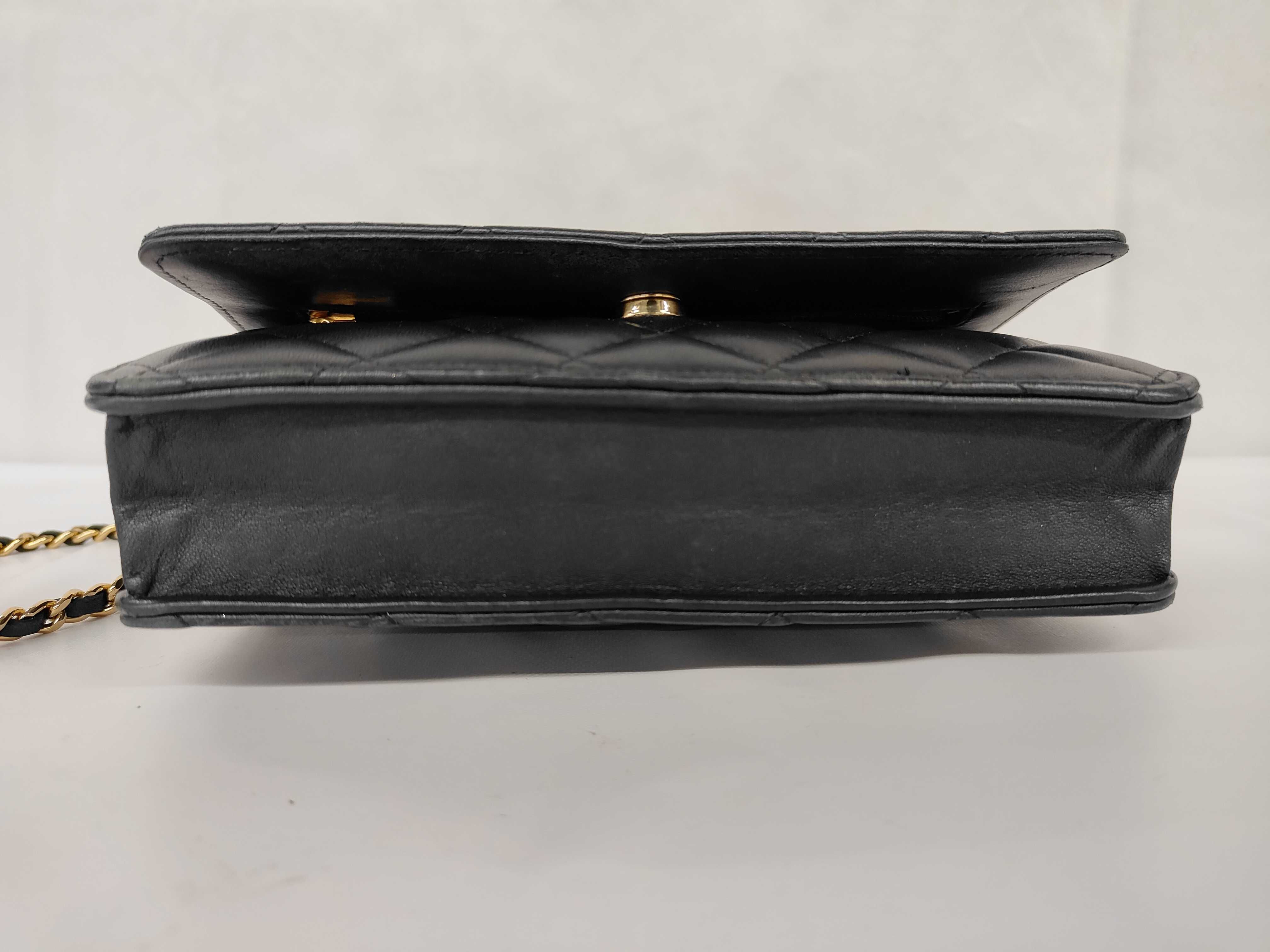Matelassé Chain Wallet, Black Calfskin, G3J22X0C Shoulder Bag — view 8