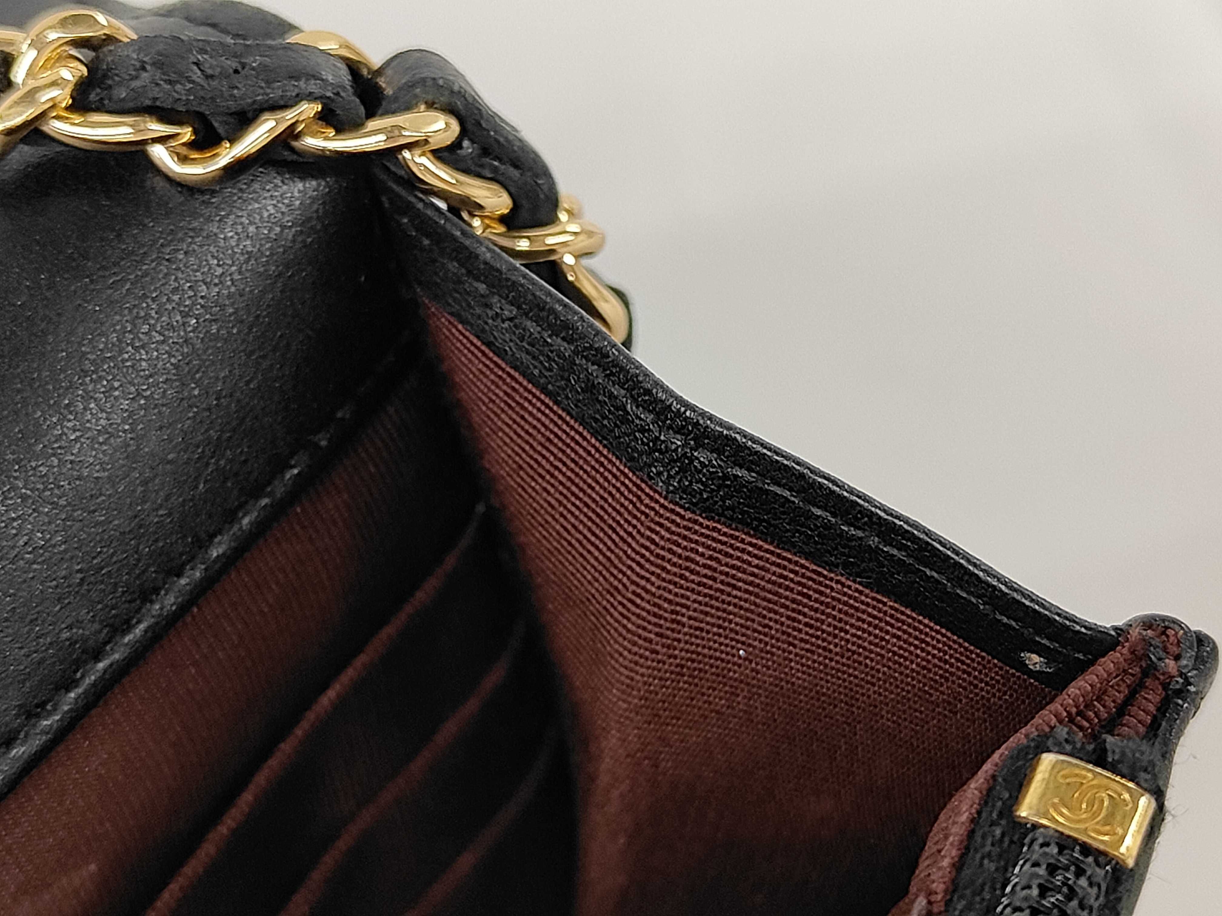 Matelassé Chain Wallet, Black Calfskin, G3J22X0C Shoulder Bag — view 9