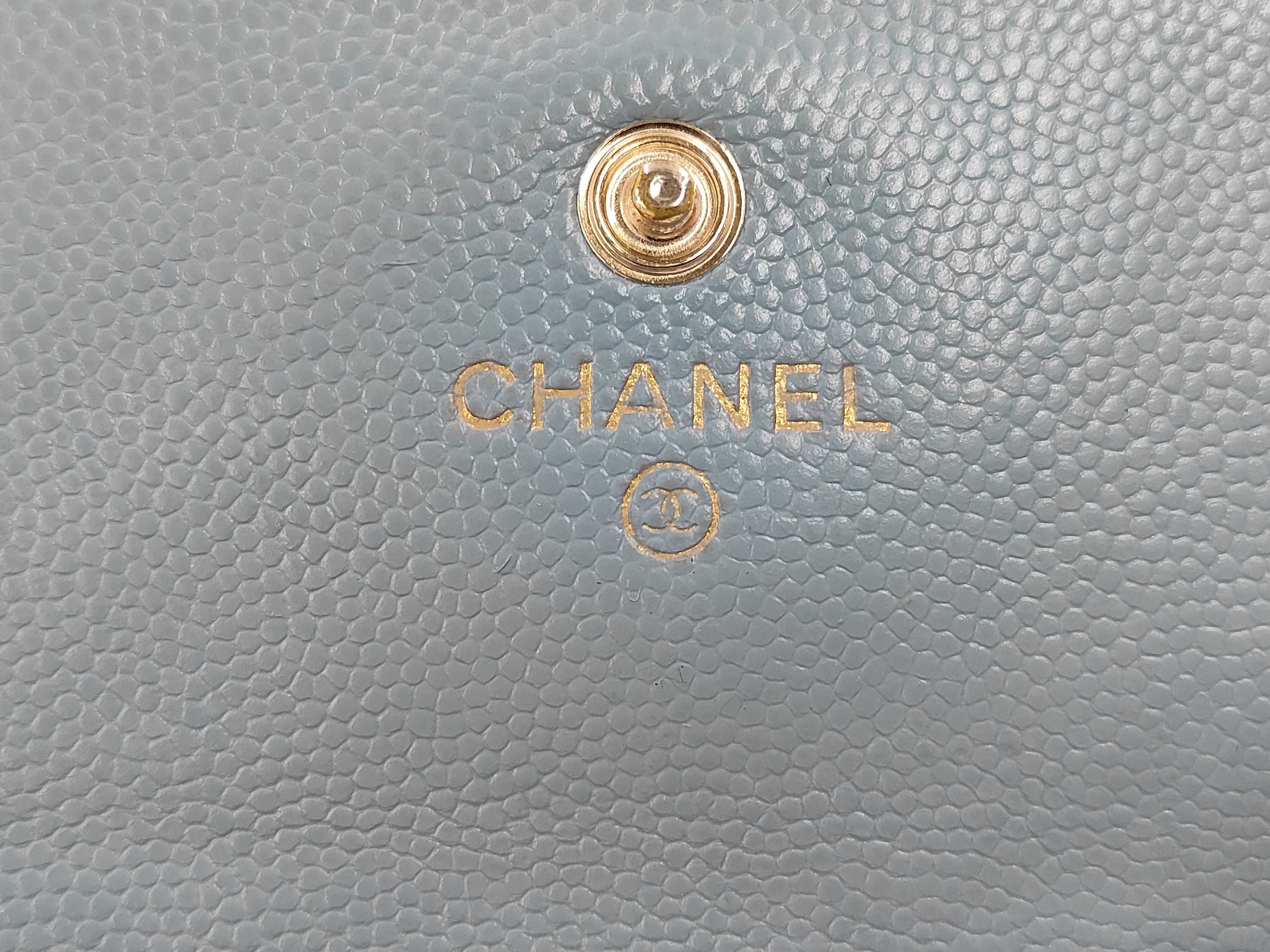 Caviar Skin Matelassé Chain Wallet Leather Shoulder Bag — view 9