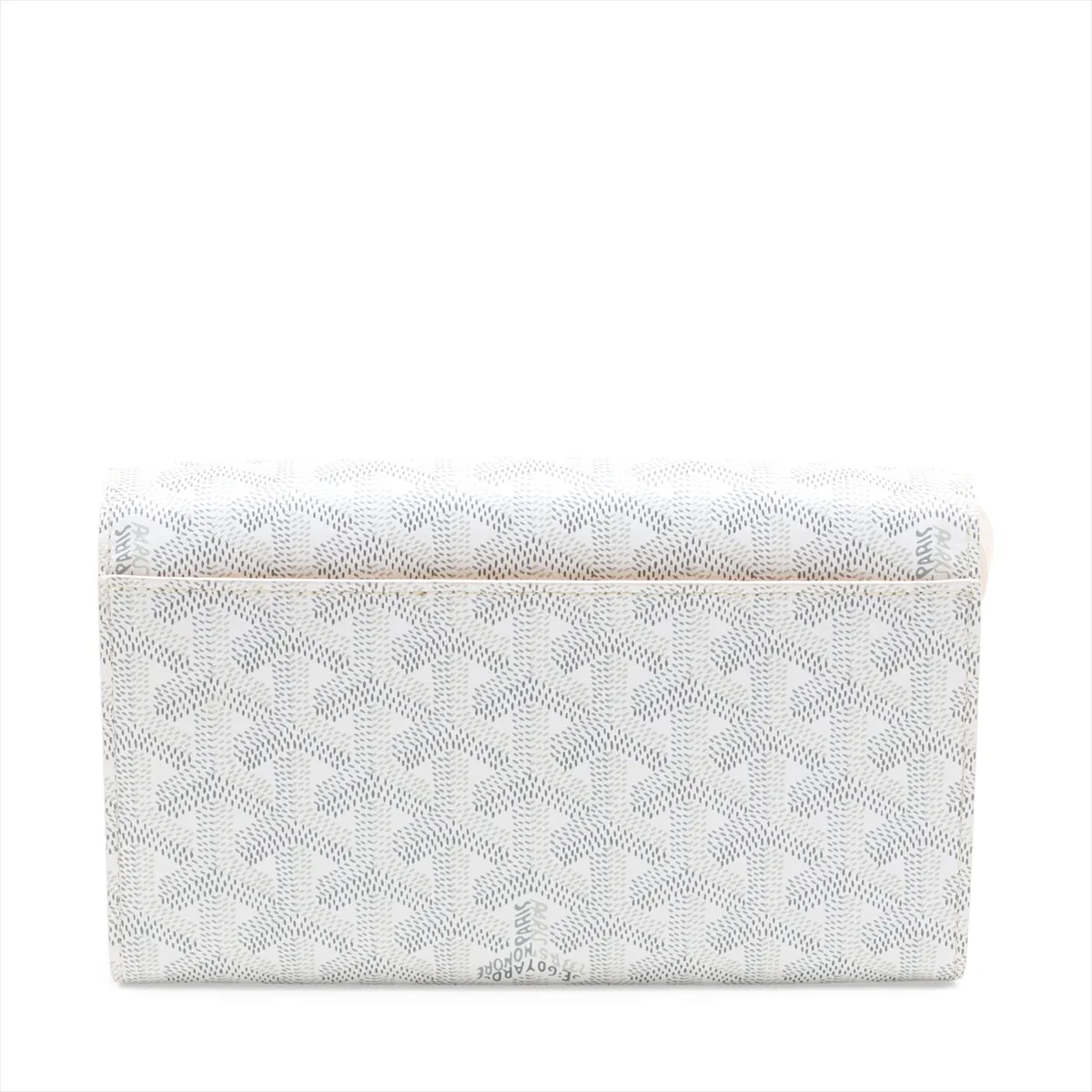 Varenne PVC x Leather Shoulder Wallet, White — view 2