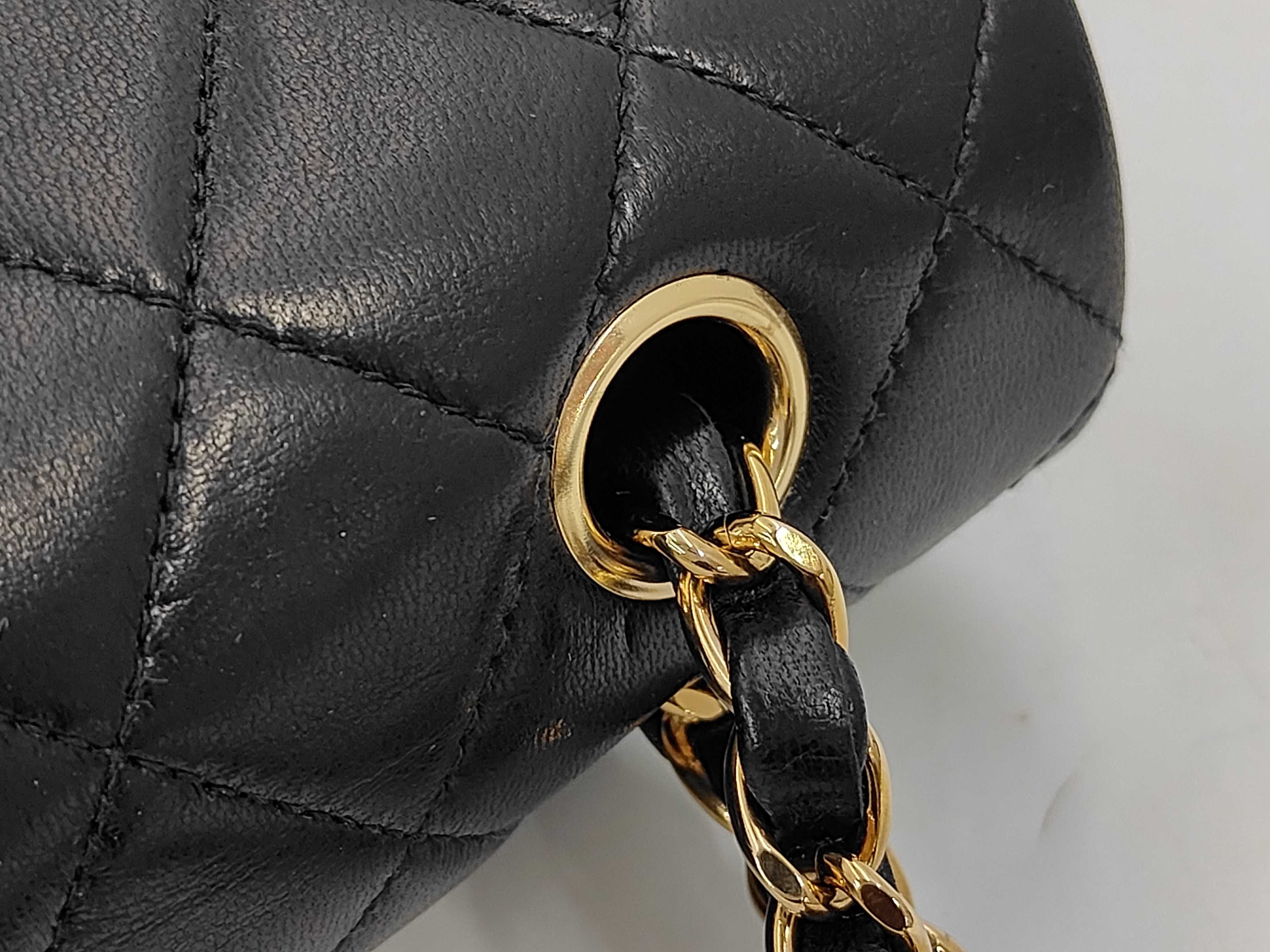Lambskin Double Flap Shoulder Bag (Boxed/Dust Bag Included) — view 7