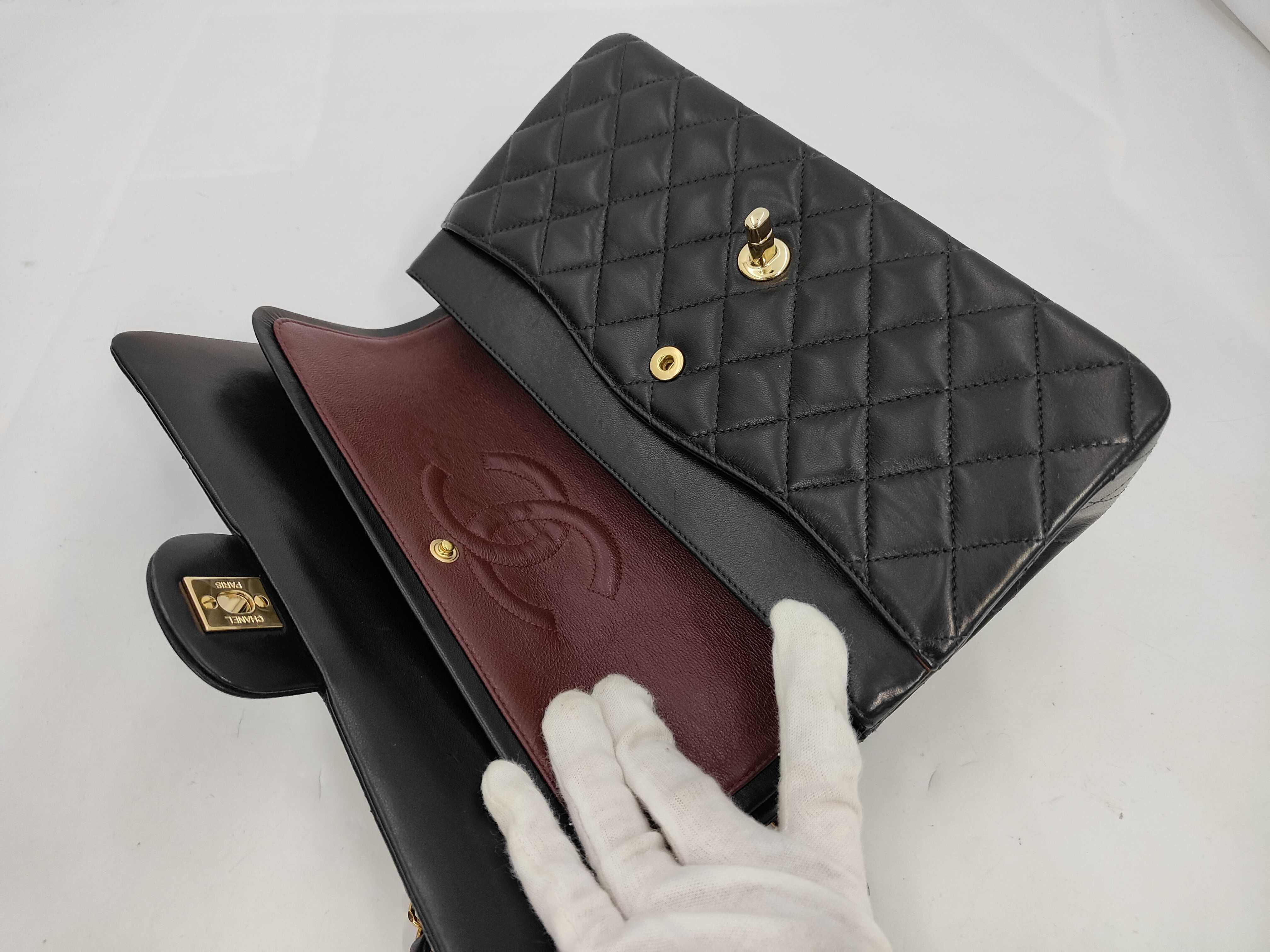 Lambskin Double Flap Shoulder Bag (Boxed/Dust Bag Included) — view 8