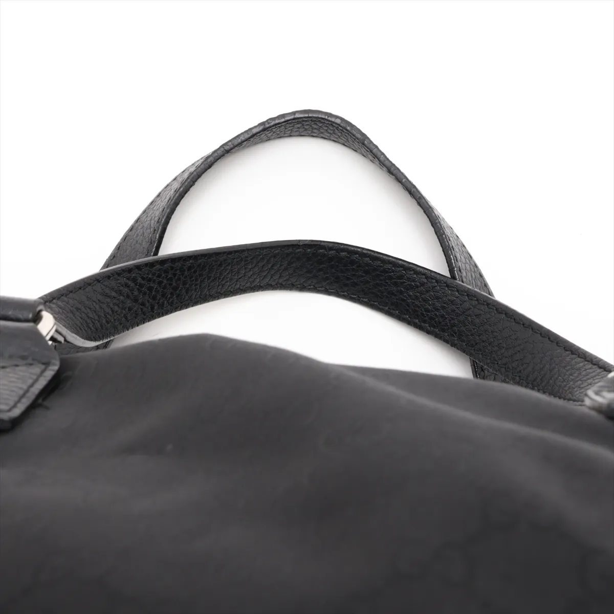 GG Nylon x Leather 2-Way Boston Bag Black 449180 Outlet — view 6
