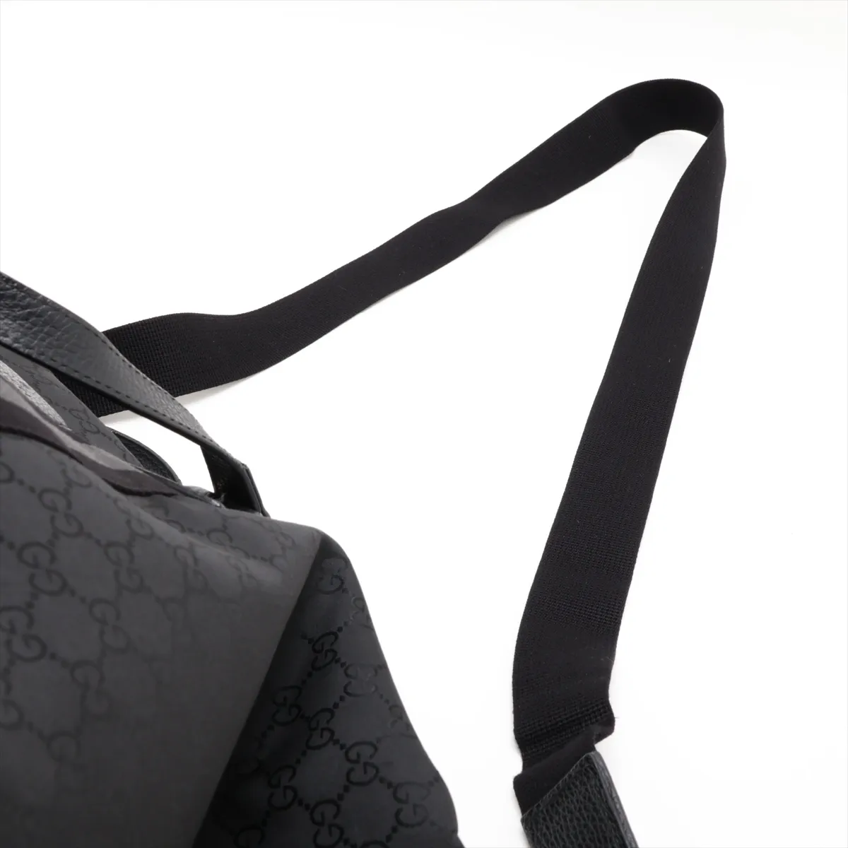 GG Nylon x Leather 2-Way Boston Bag Black 449180 Outlet — view 7