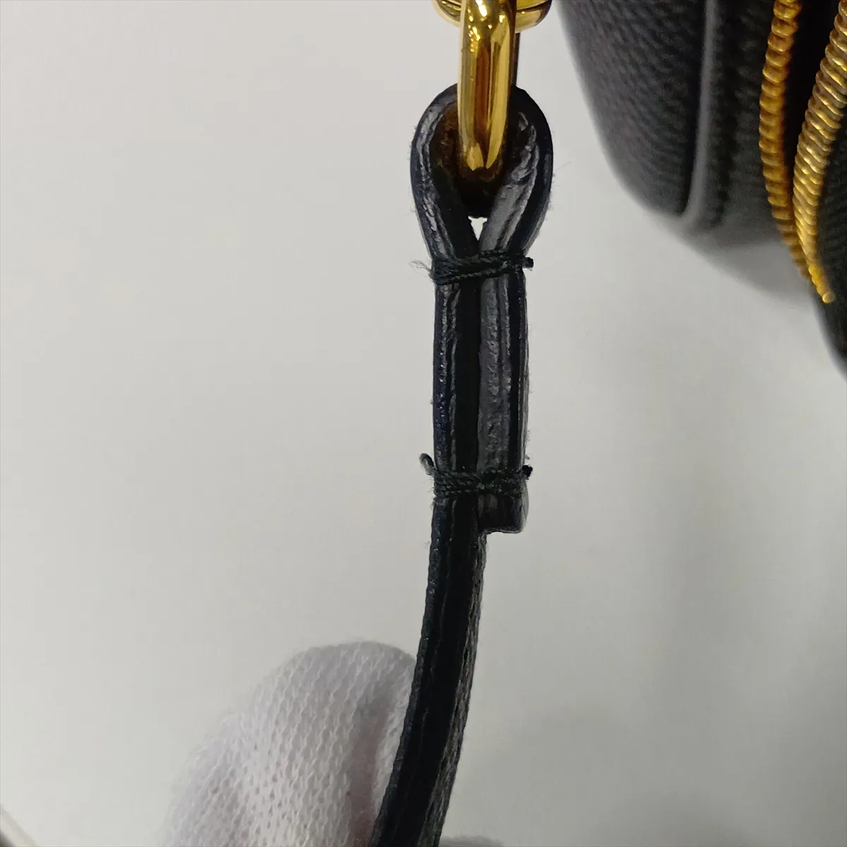 Calo Double Pouch Leather Shoulder Bag Black — view 11