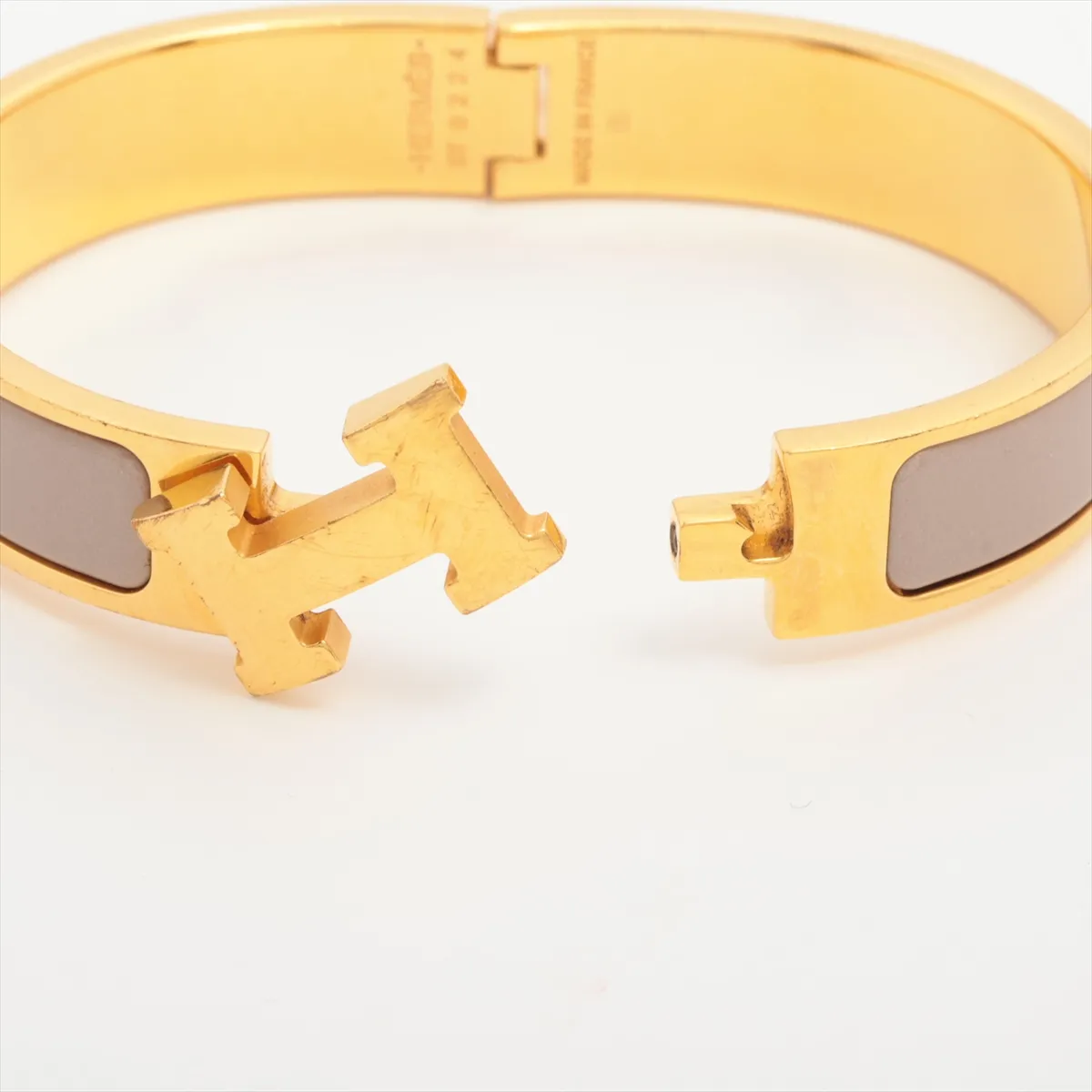 Click H Fan ST0224 Bangle GP Gold x Marron Glacé. Shows — view 5