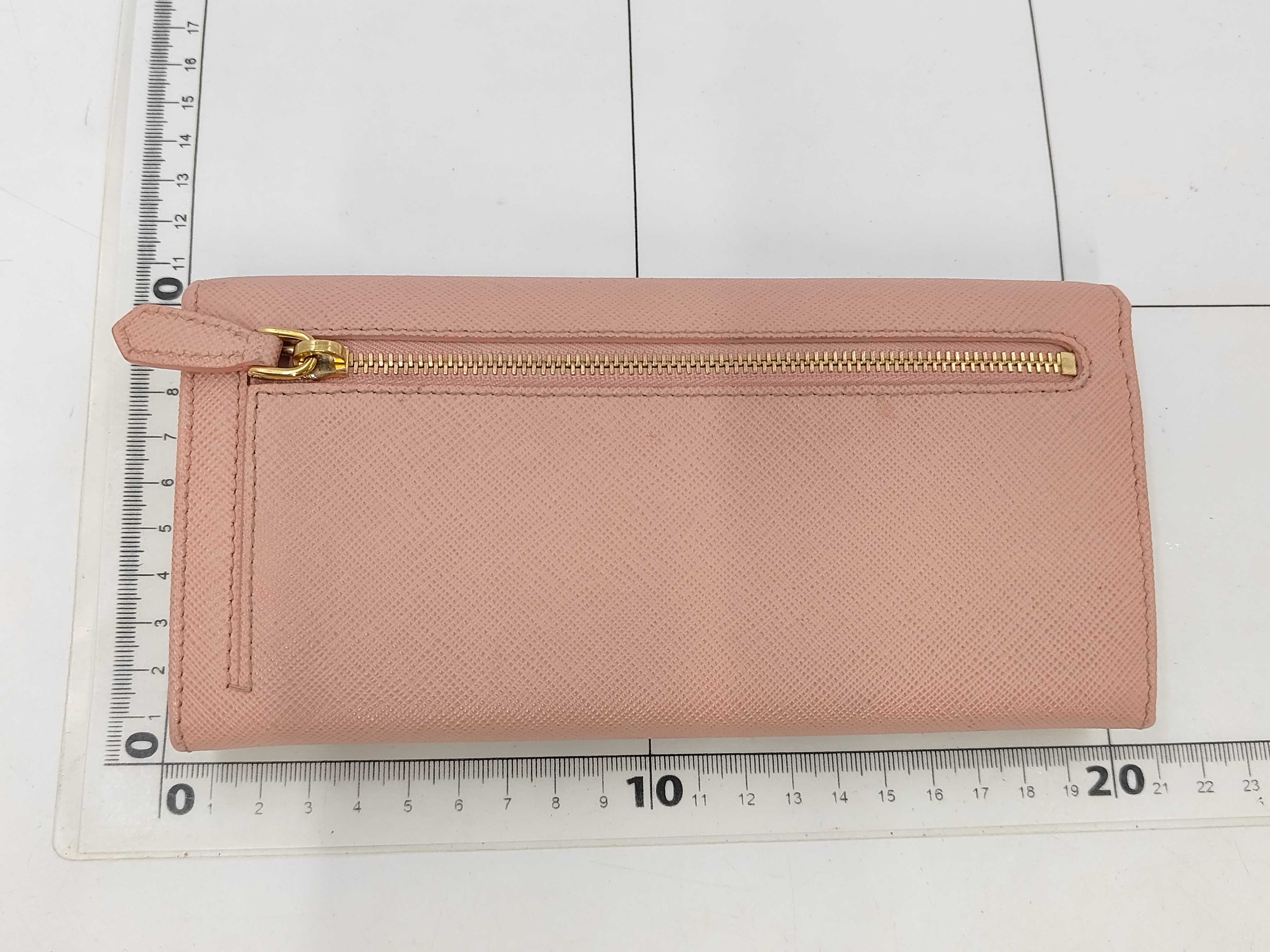 Saffiano Leather Long Wallet Pink — view 2