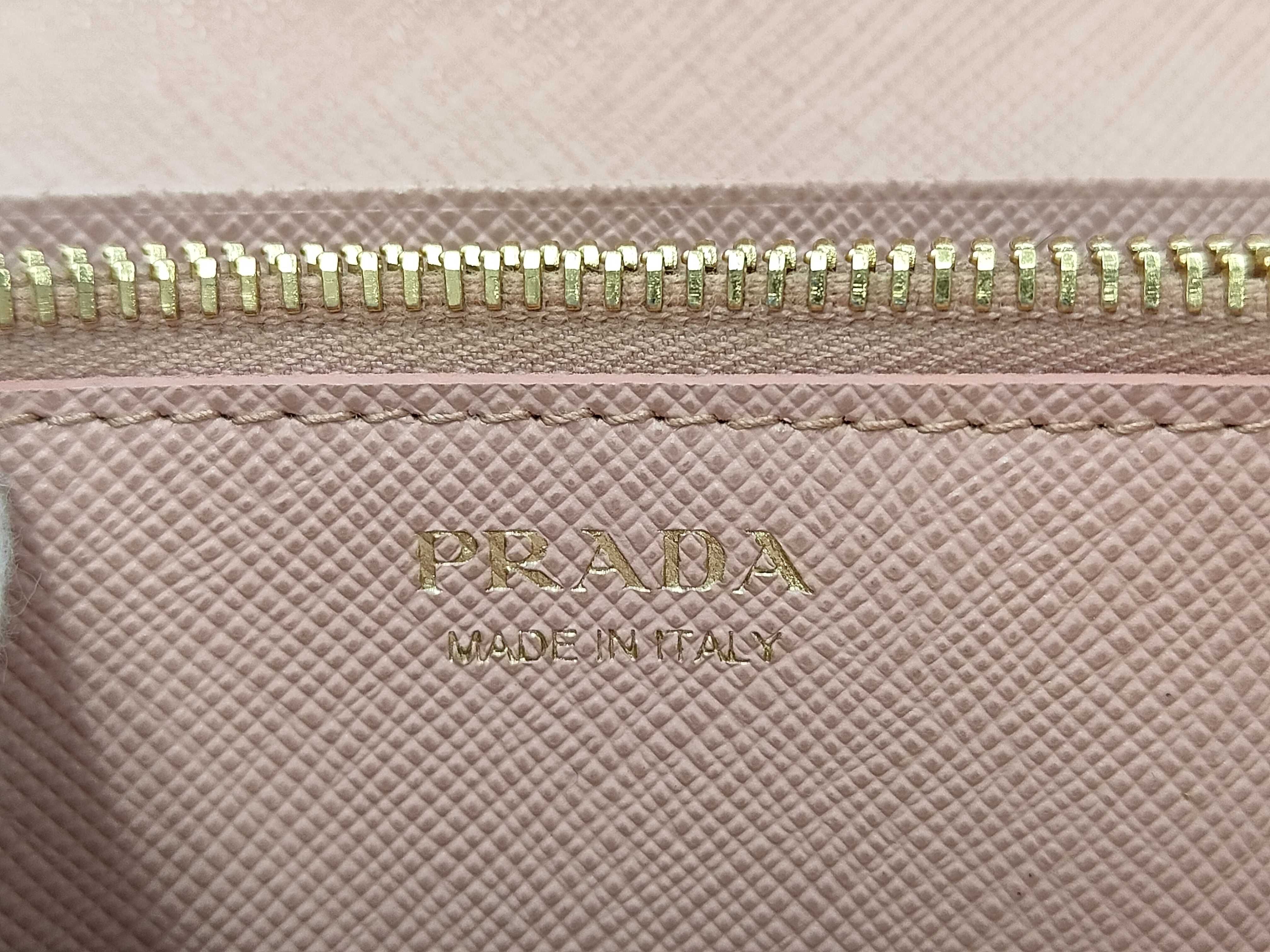 Saffiano Leather Long Wallet Pink — view 11