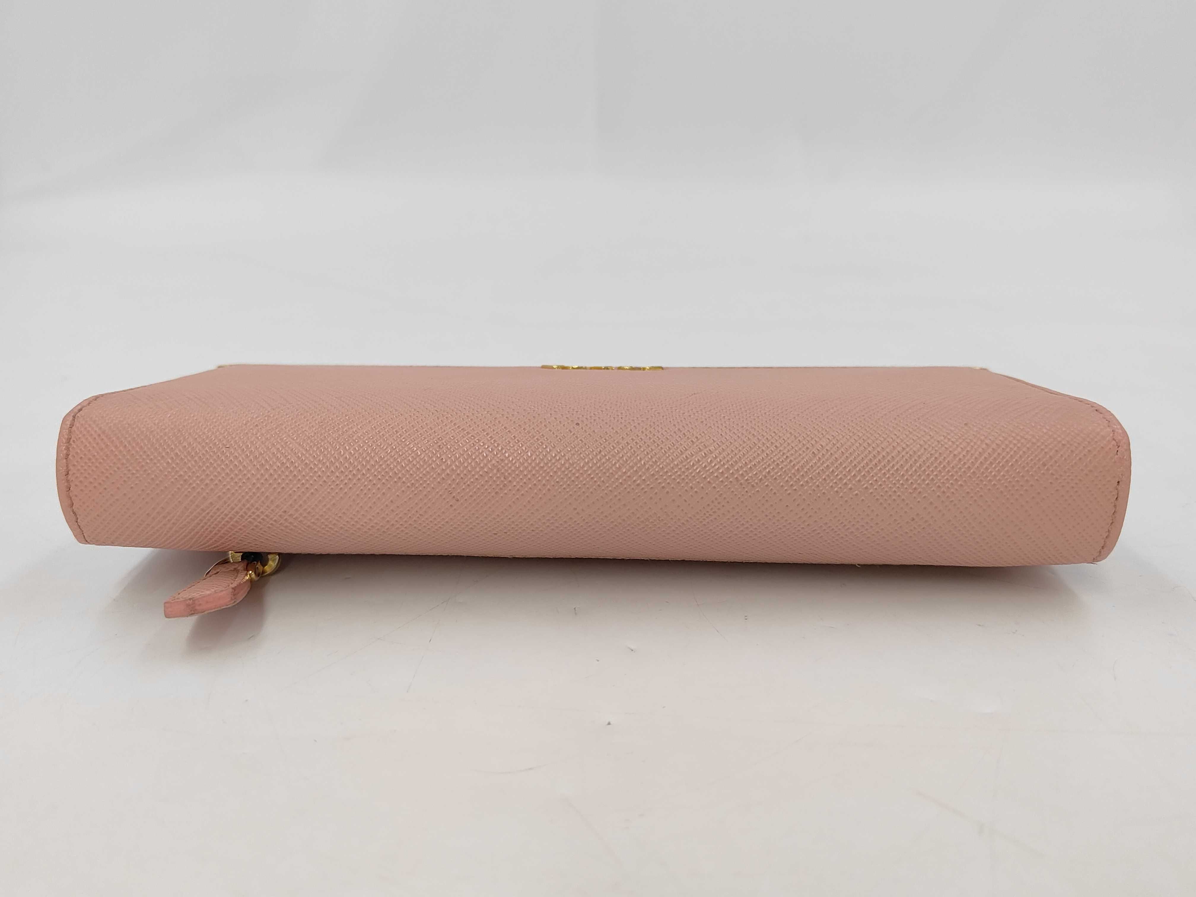 Saffiano Leather Long Wallet Pink — view 6
