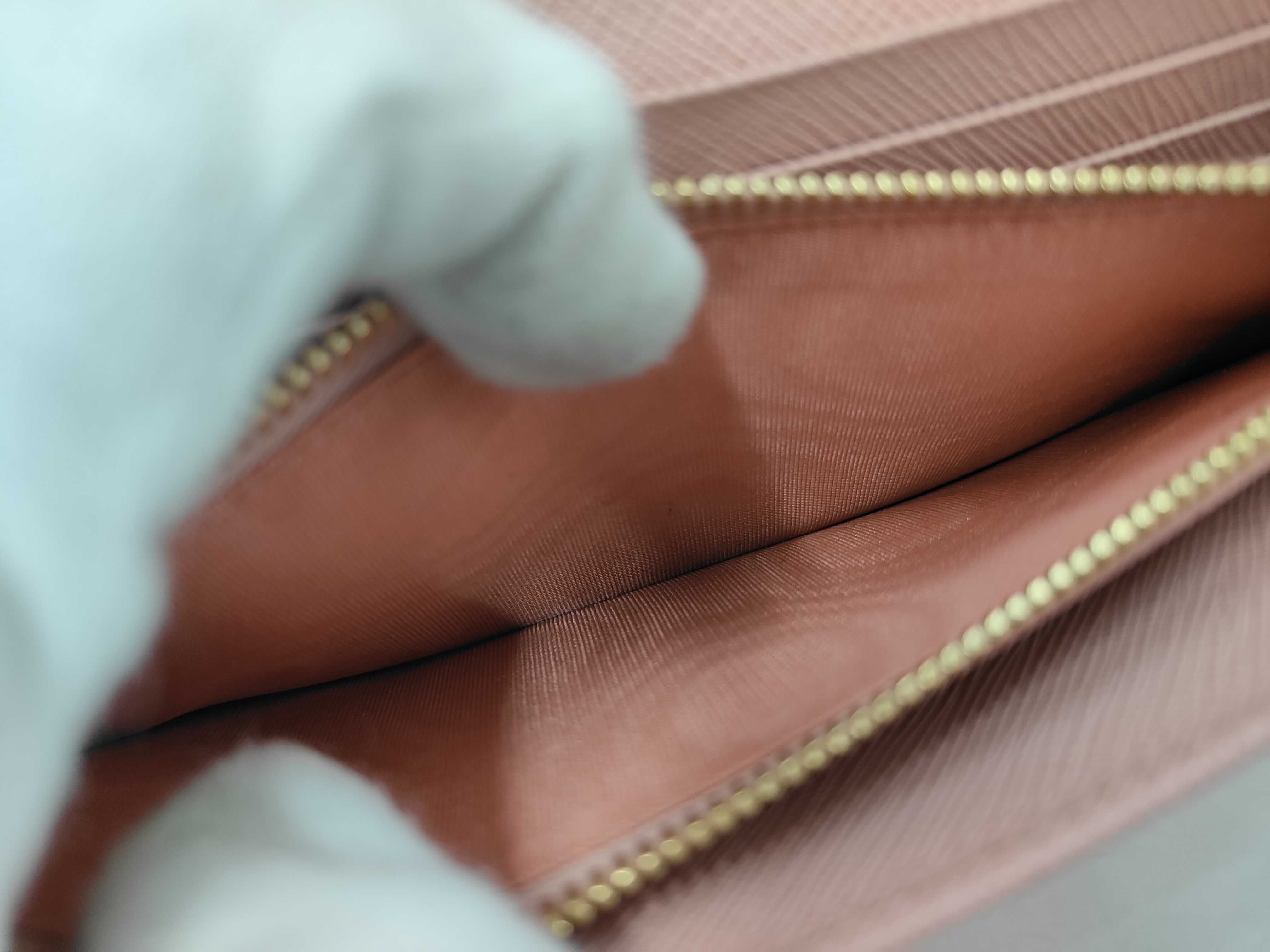 Saffiano Leather Long Wallet Pink — view 10