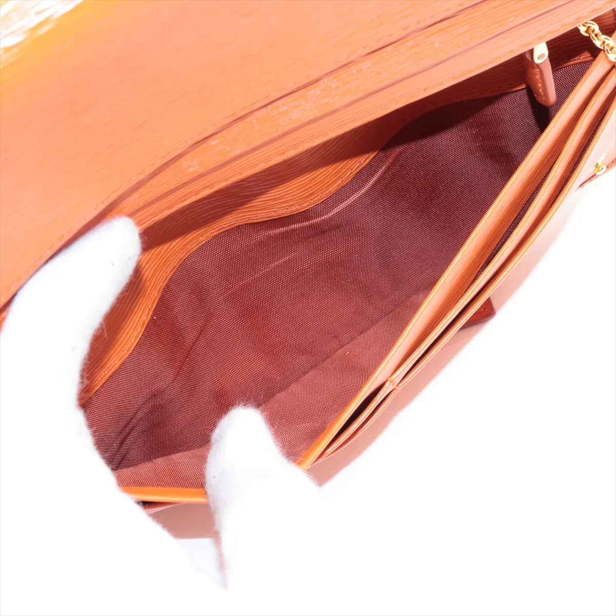 Vitello Move 1MH132 Leather Long Wallet Orange — view 5