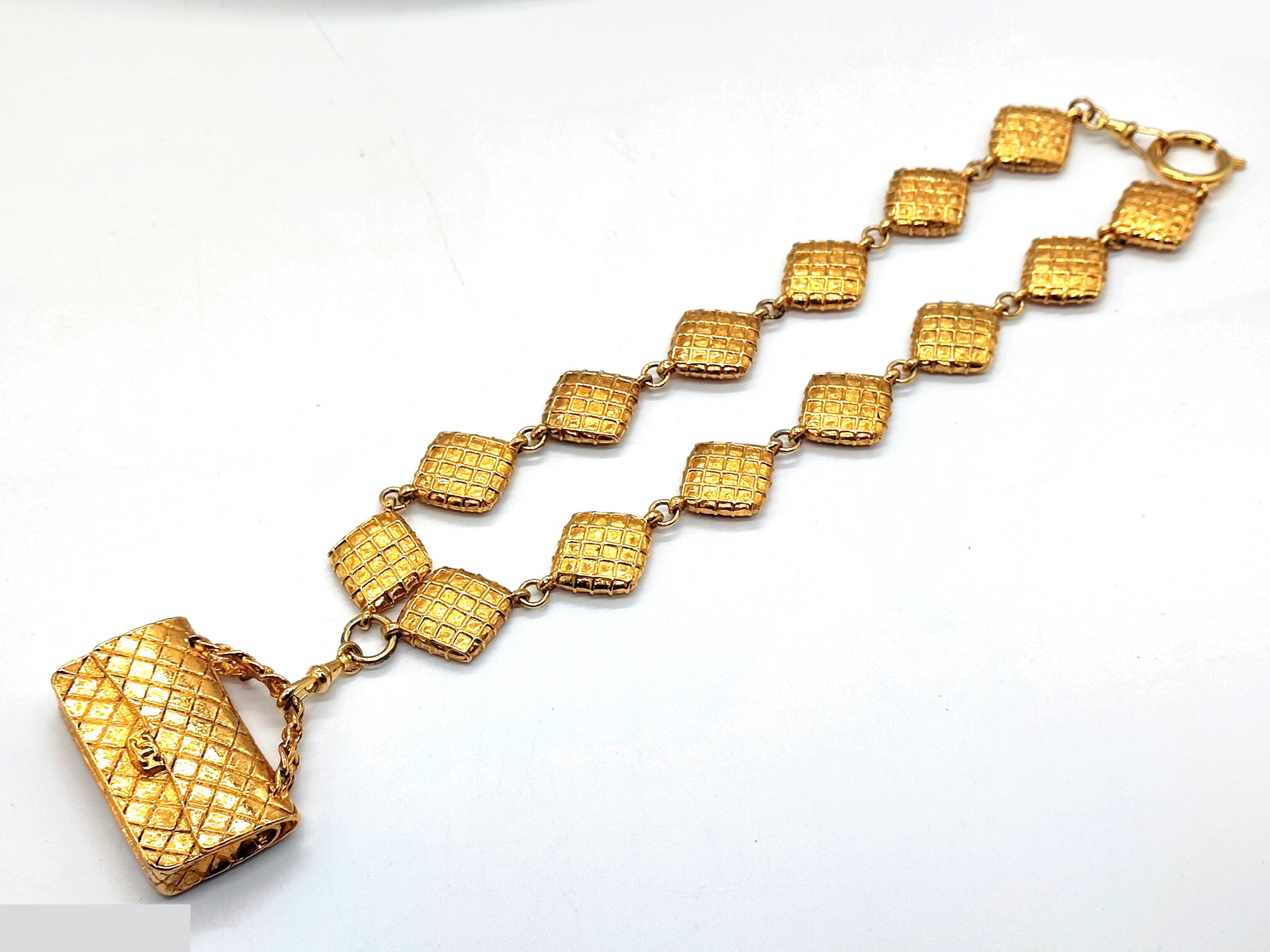 Coco Mark Matelassé Bag 15-strand Necklace, Neck circumference approx. 44cm — view 4