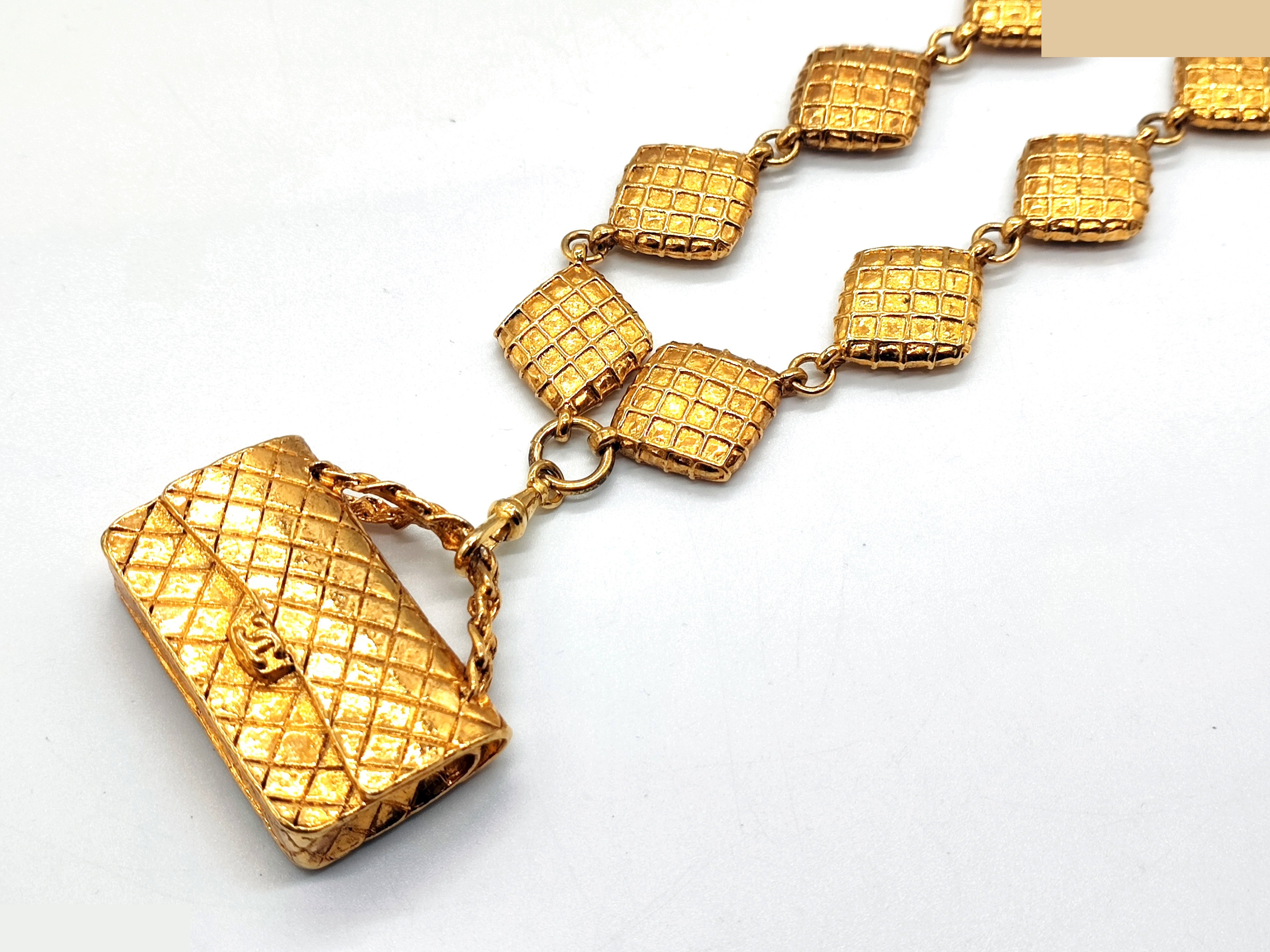 Coco Mark Matelassé Bag 15-strand Necklace, Neck circumference approx. 44cm — view 5
