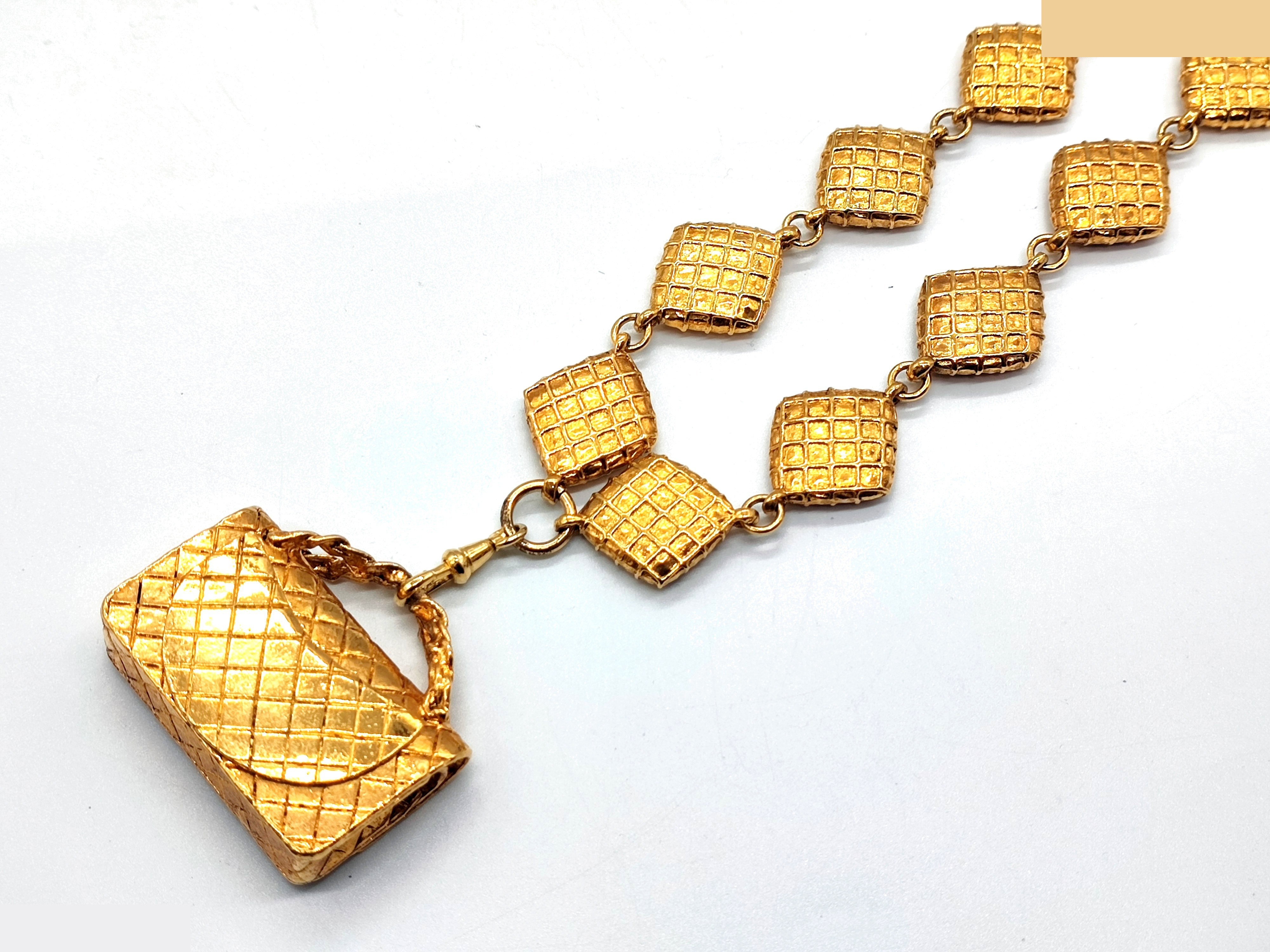 Coco Mark Matelassé Bag 15-strand Necklace, Neck circumference approx. 44cm — view 8
