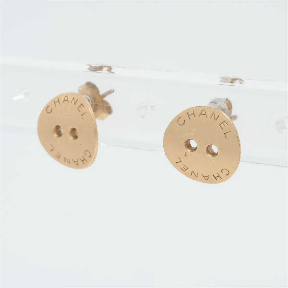 Logo 00A Earrings (Pair) GP Gold - Dents, — view 3