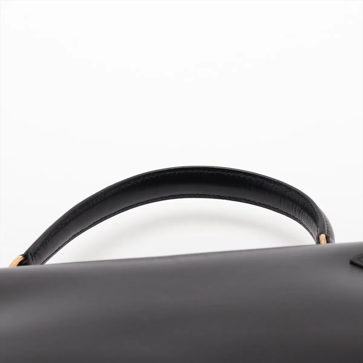 [Individually packaged] Hermes Kelly 28 Sellier Box Calf Black Gold Hardware Q: 1987 — view 6