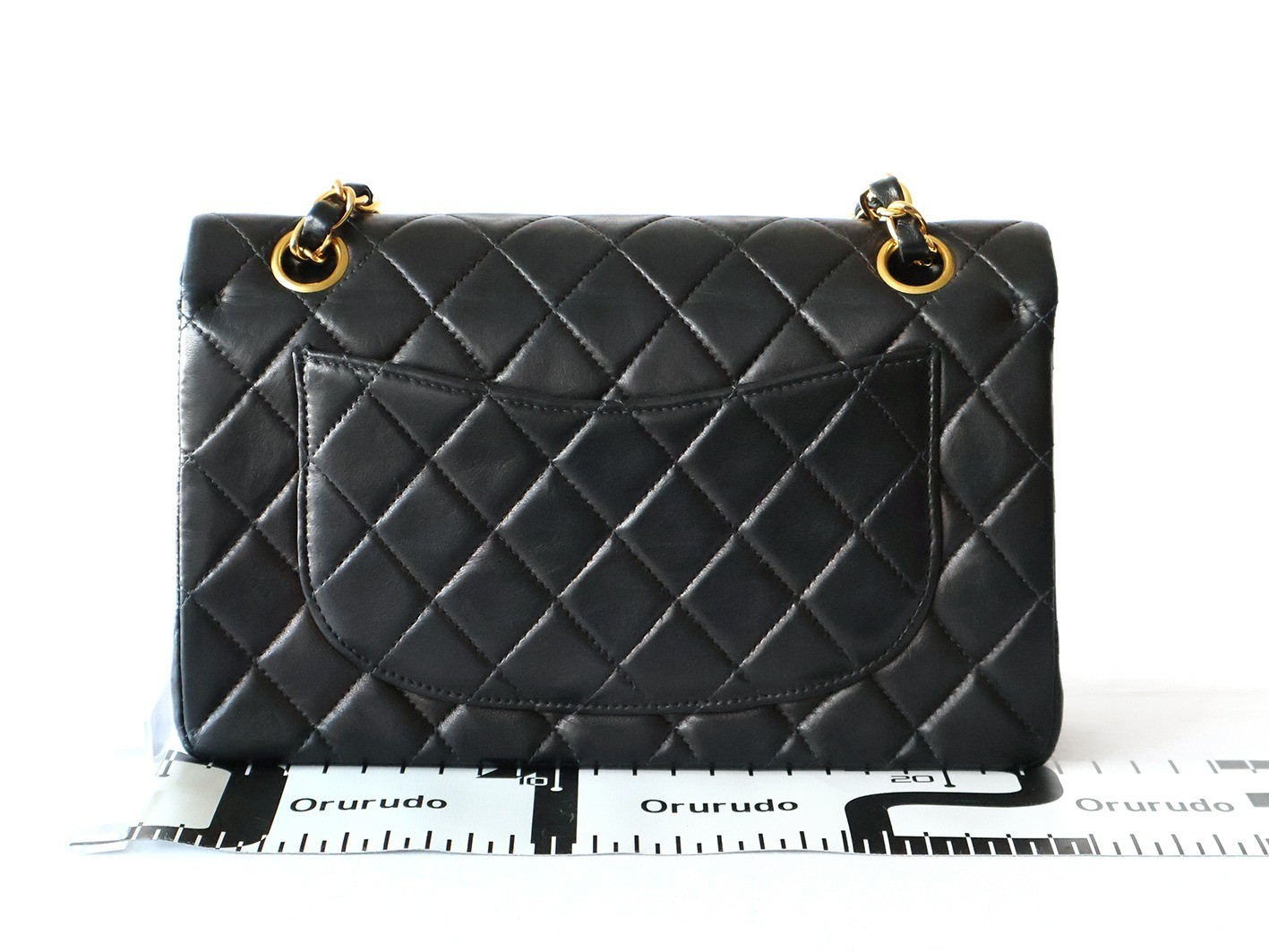 Matelassé 23 Lambskin Double Flap Double Chain Shoulder Bag, Black — view 2