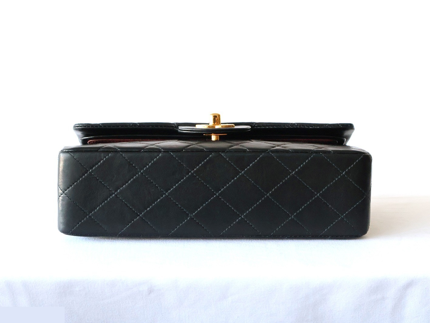 Matelassé 23 Lambskin Double Flap Double Chain Shoulder Bag, Black — view 5