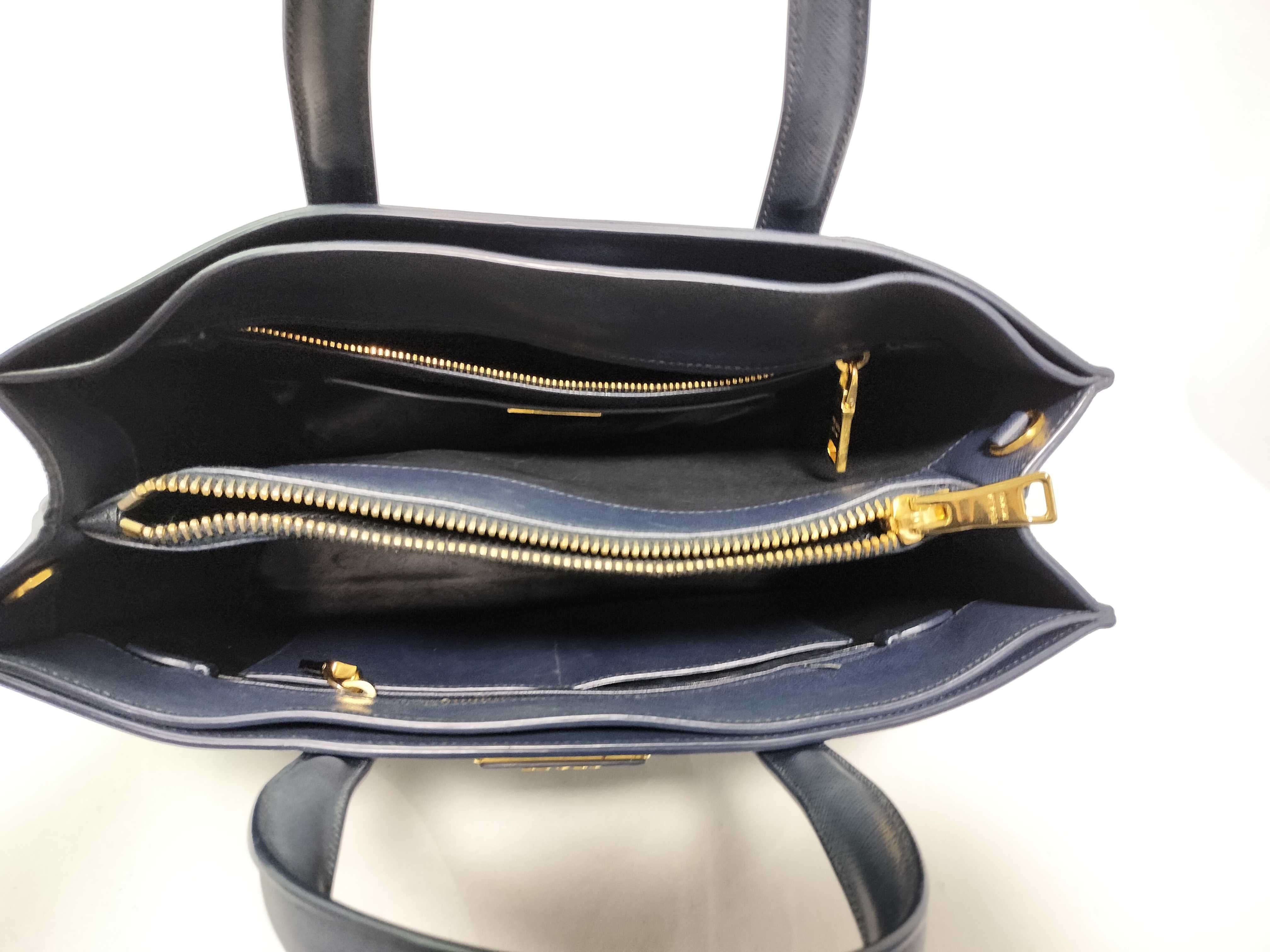 Saffiano 2-Way Handbag Navy BN2606 Handbag — view 12