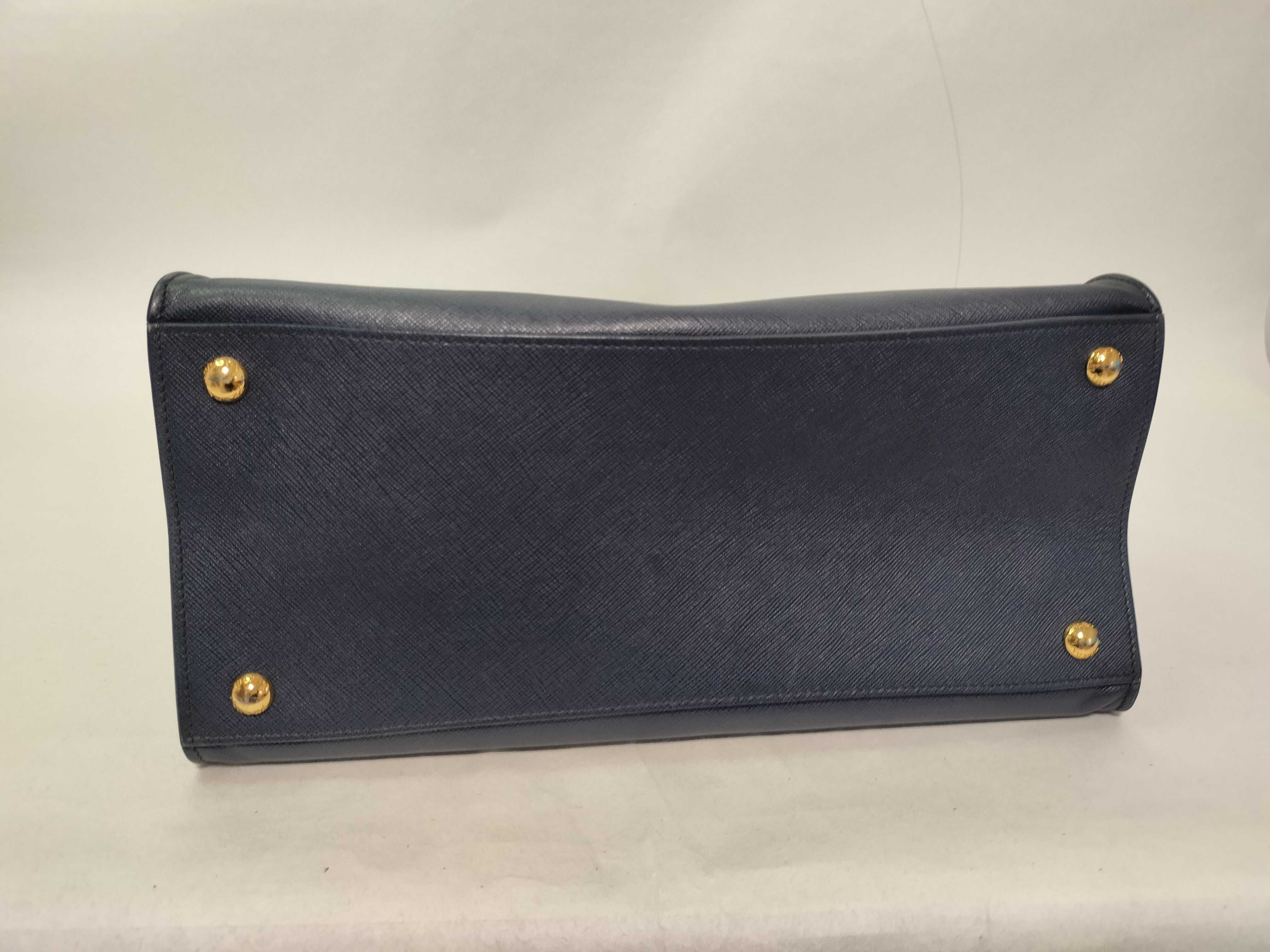 Saffiano 2-Way Handbag Navy BN2606 Handbag — view 9