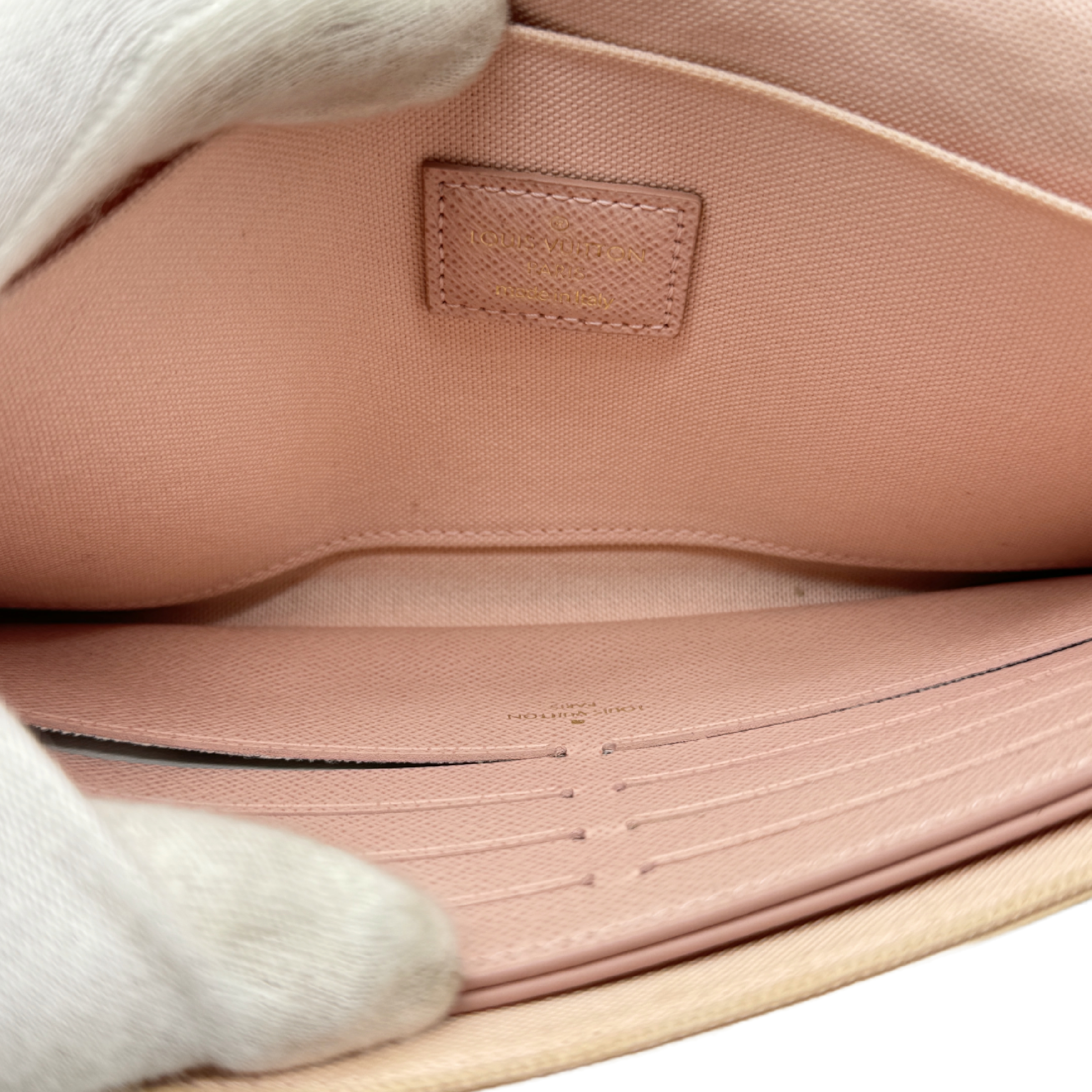 Pochette Felicie Damier Azur Chain Shoulder Bag — view 11