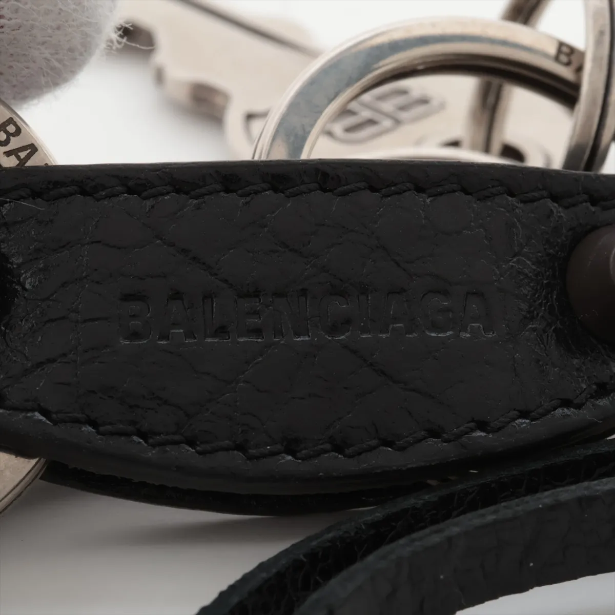 Key Ring GP x Leather Silver x Black — view 3