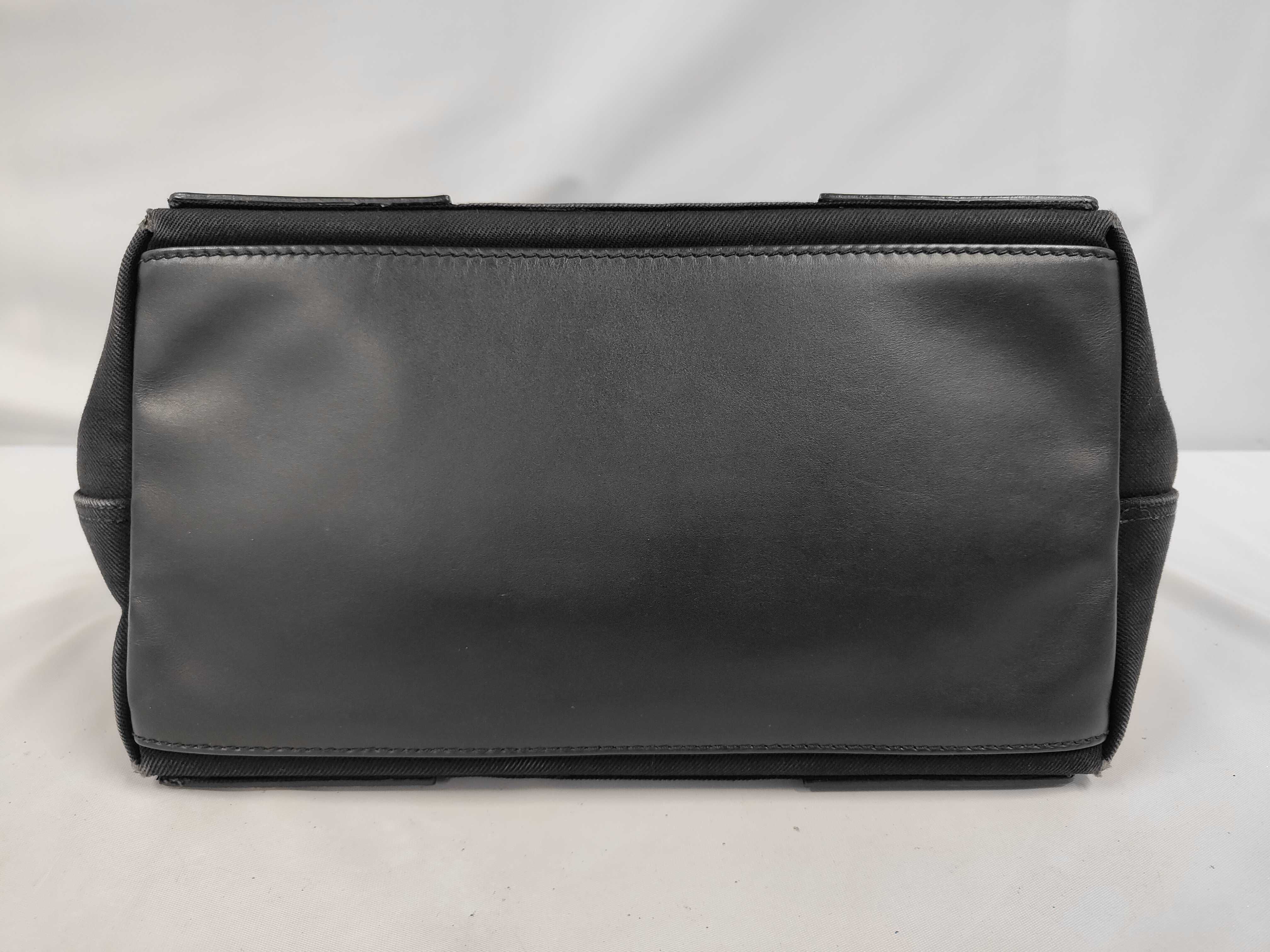 NAVY Cabas Canvas x Leather Black Tote Bag — view 3