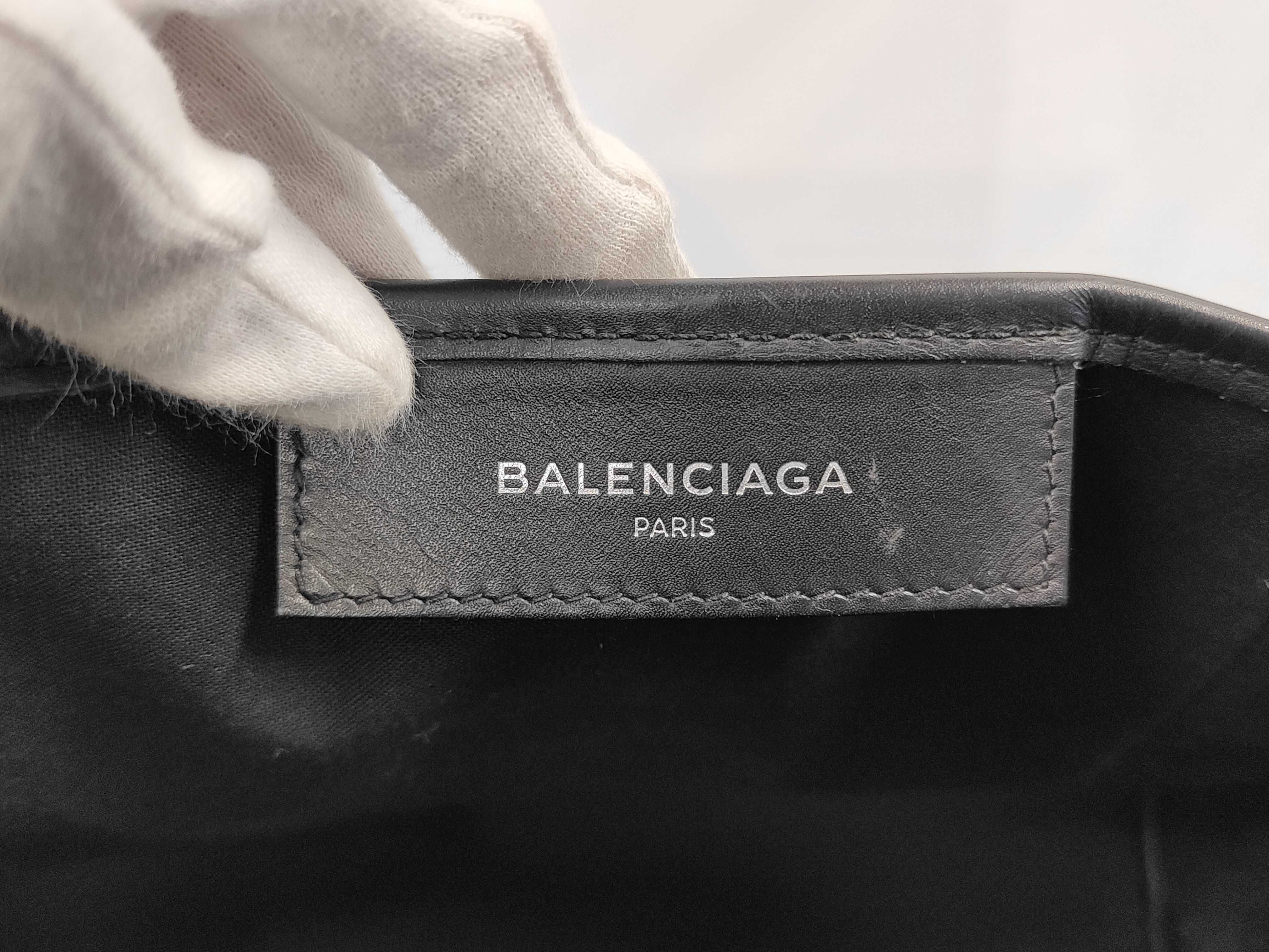 NAVY Cabas Canvas x Leather Black Tote Bag — view 8