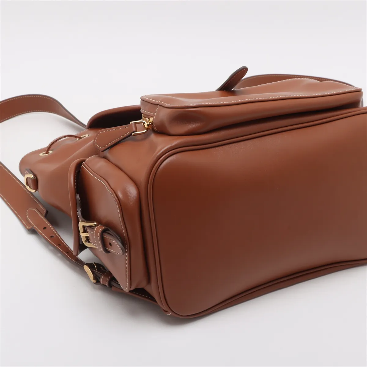 leather backpack/rucksack brown — view 4