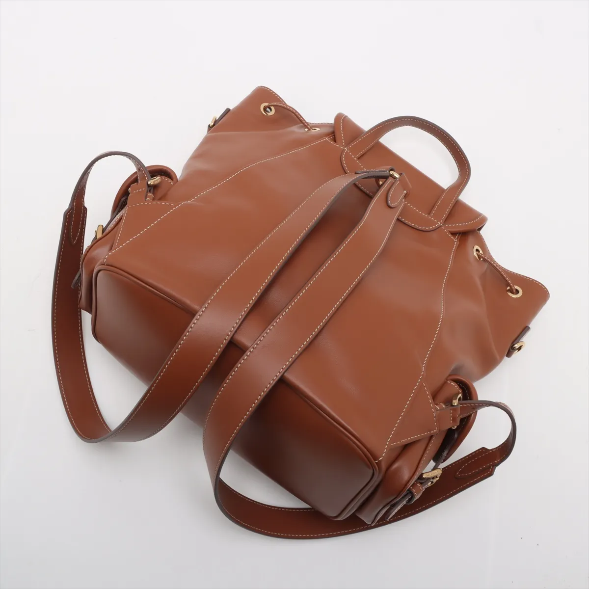 leather backpack/rucksack brown — view 5